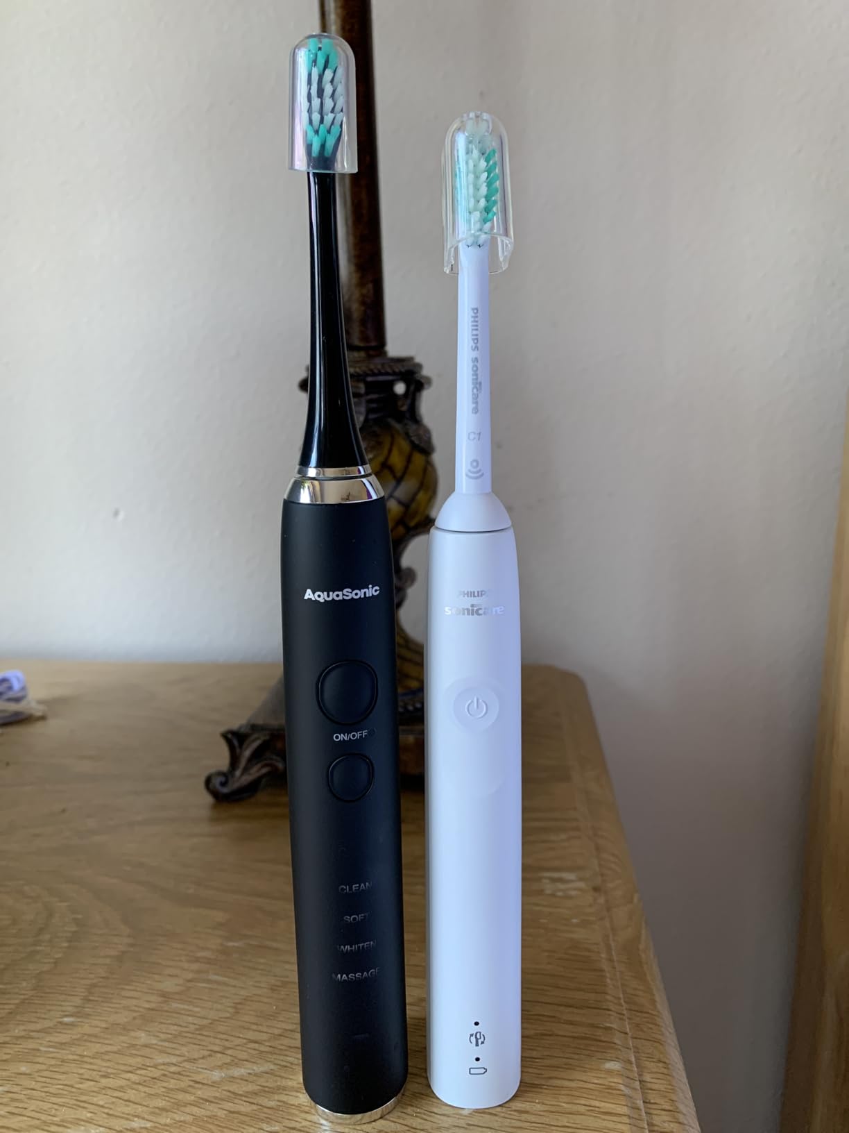 Aquasonic Black Series Ultra Whitening Toothbrush, ADA Accepted, 8 Brush Heads & Travel Case, 40,000 VPM Electric Motor & Wireless Charging, 4 Modes w/ Smart Timer customer photo 1