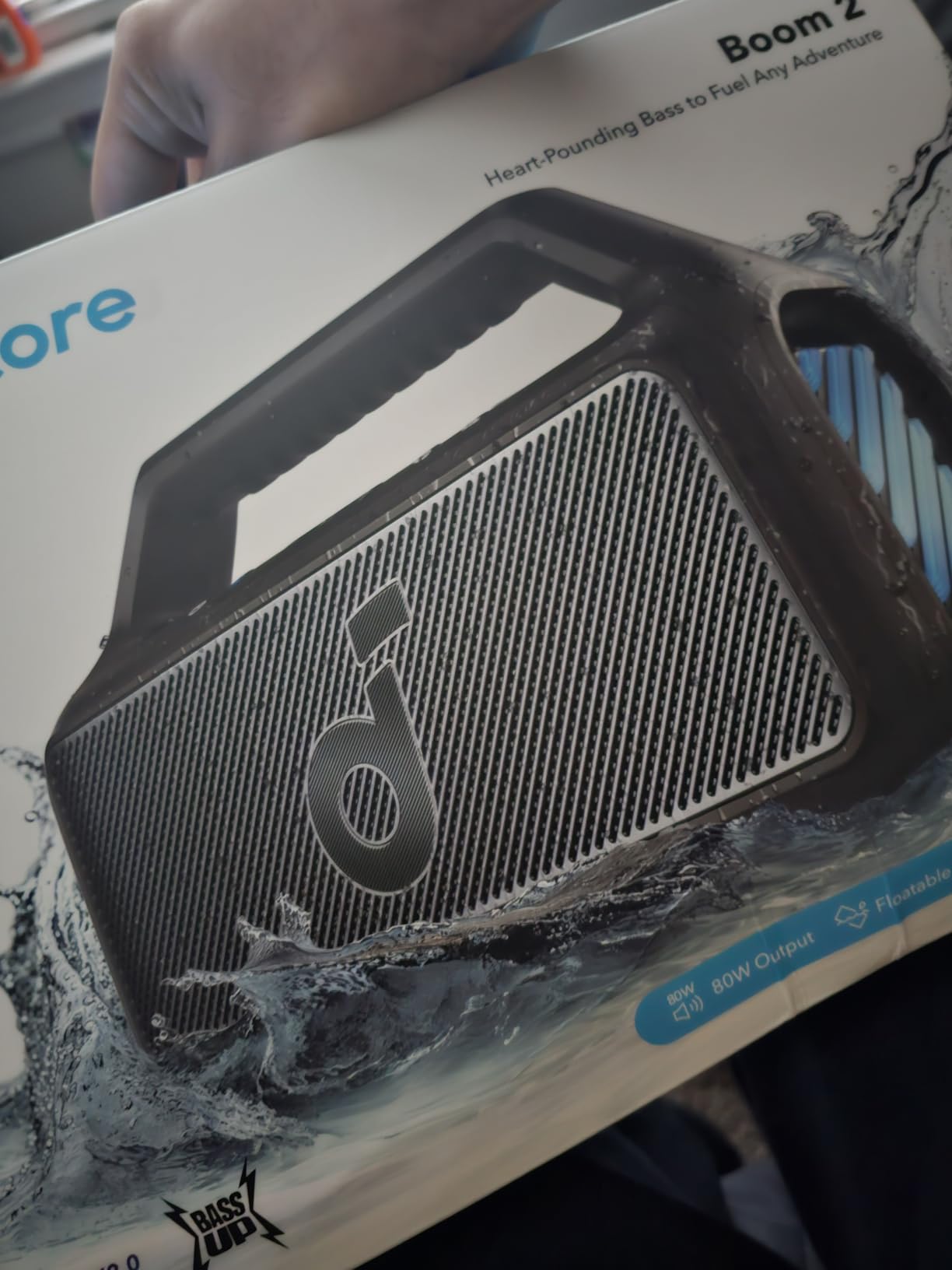 Soundcore Boom 2 by Anker, 80W Outdoor Bluetooth Speaker, 24H Playtime | IPX7 Waterproof, BassUp 2.0, Floatable, RGB lights, USB-C, Custom EQ via Soundcore App, Portable for Camping and Beach customer photo 1