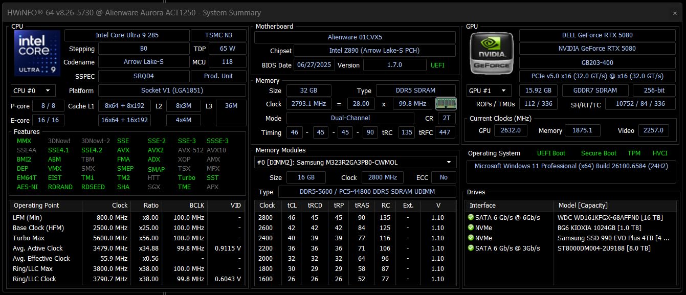 Alienware Aurora Gaming Desktop ACT1250 - Intel Core Ultra 7 265F, 32GB DDR5 RAM, 1TB SSD, NVIDIA GeForce RTX 5070, 1000W Platinum Rated PSU, Windows 11 Home, Clear Panel - Black customer photo 1