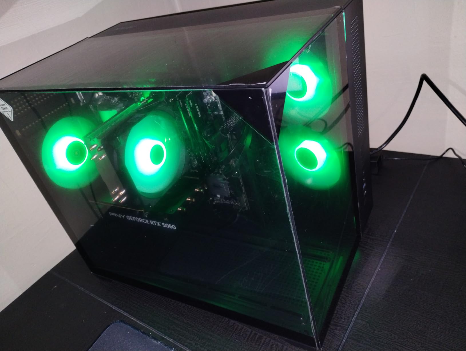 Skytech Gaming Crystal Gaming PC, AMD Ryzen 7 5700 3.7GHz, NVIDIA RTX 5060, 1TB NVMe SSD, 32GB DDR4 RAM 3200, 650W Gold PSU, Wi-Fi, Win 11, Desktop customer photo 1