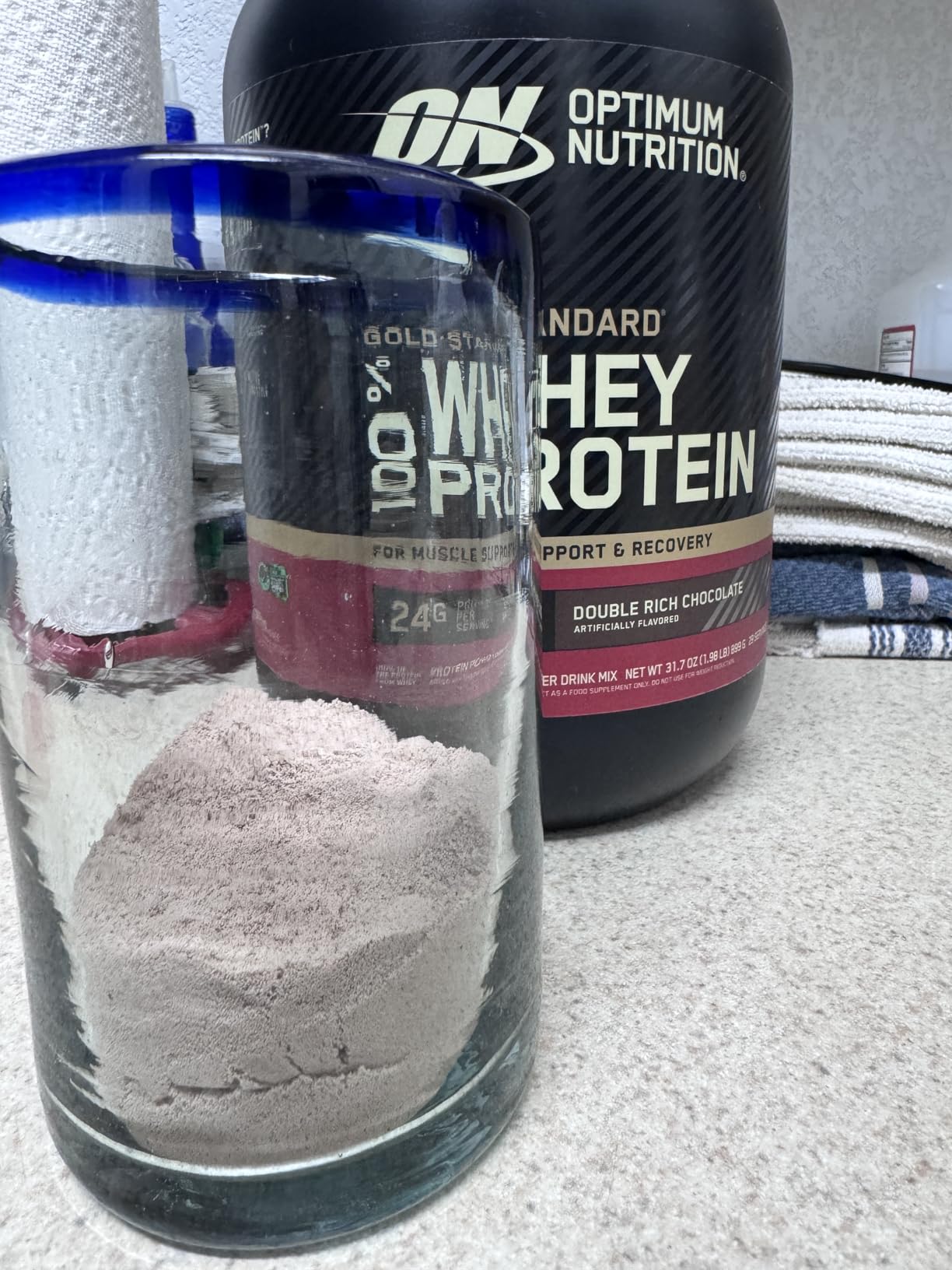 Optimum Nutrition Gold Standard 100% Whey Protein Powder, Double Rich Chocolate 1.98 Pound (Packaging May Vary) customer photo 2