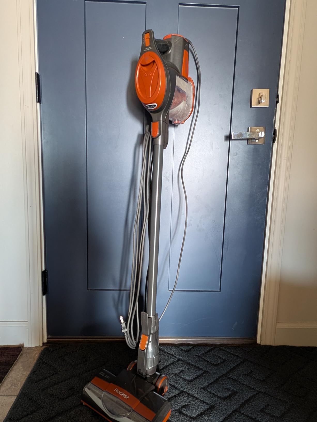 Rocket Ultra-Light Corded Bagless Vacuum for Carpet and Hard Floor Cleaning with Swivel Steering (HV301), Gray/Orange customer photo 1