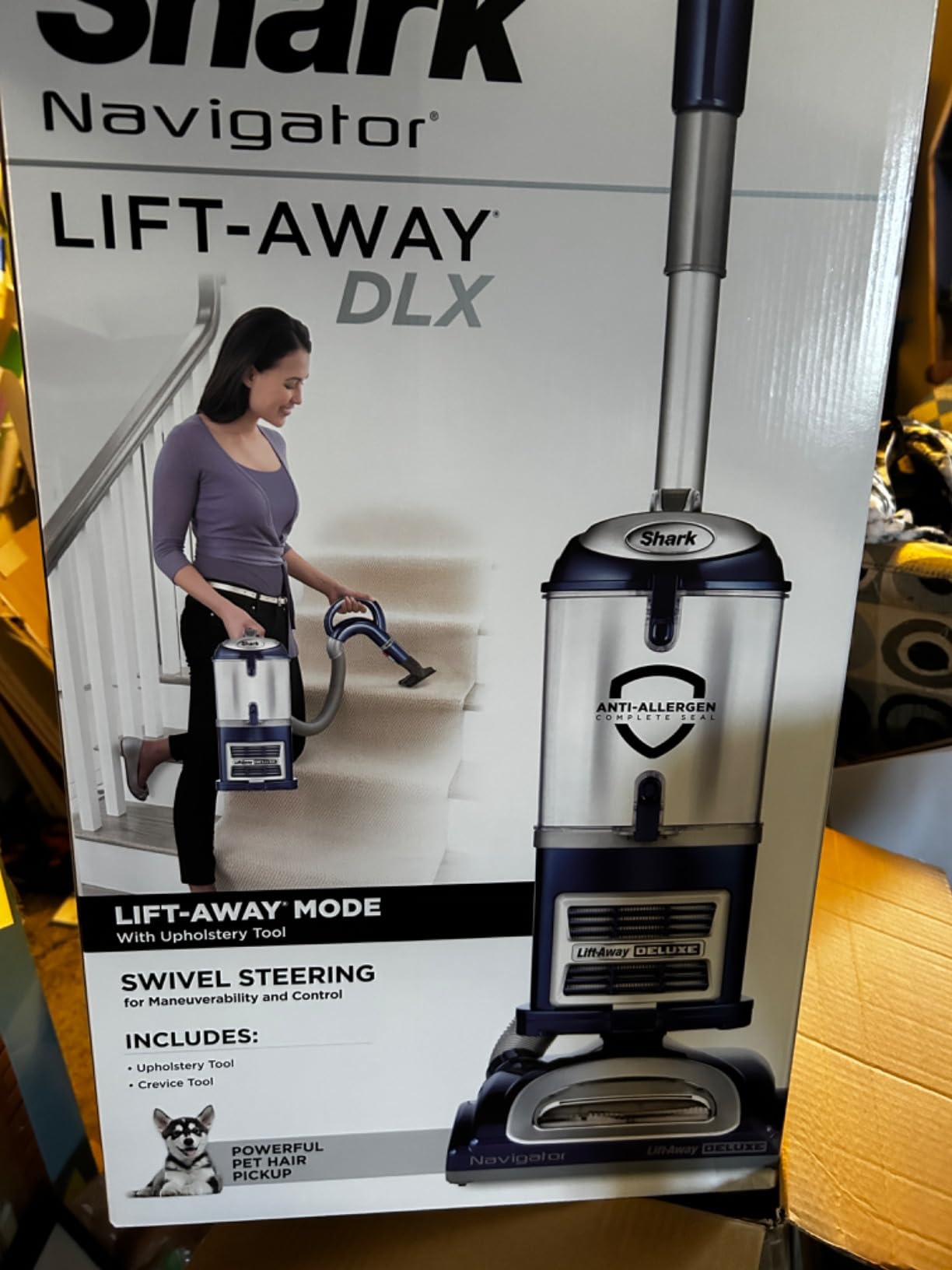 Upright Vacuum, Navigator Lift-Away Deluxe with Large Dust Cup Capacity, HEPA Filter, Swivel Steering, Upholstery Tool & Crevice Tool, Blue, NV360 customer photo 2