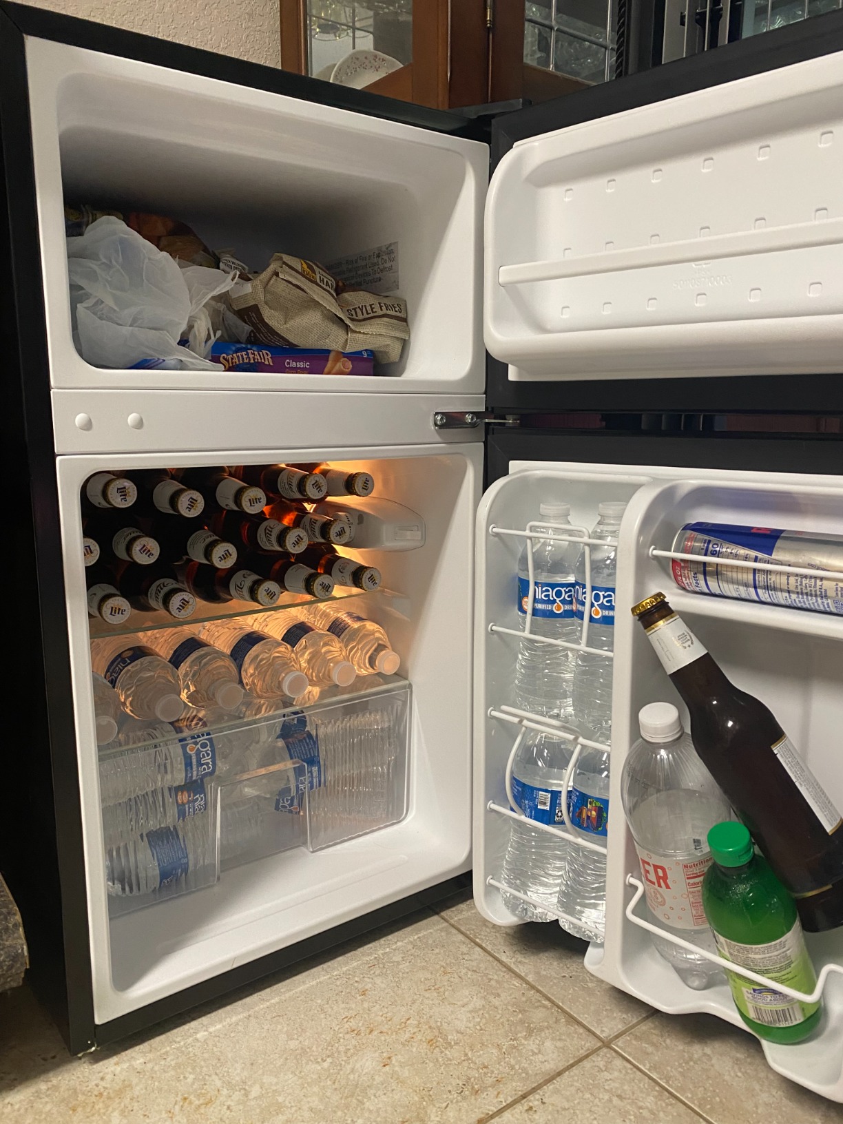 Midea WHD-113FSS1 Double Door Mini Fridge with Freezer for Bedroom Office or Dorm with Adjustable Remove Glass Shelves Compact Refrigerator, 3.1 cu ft, Stainless Steel customer photo 2