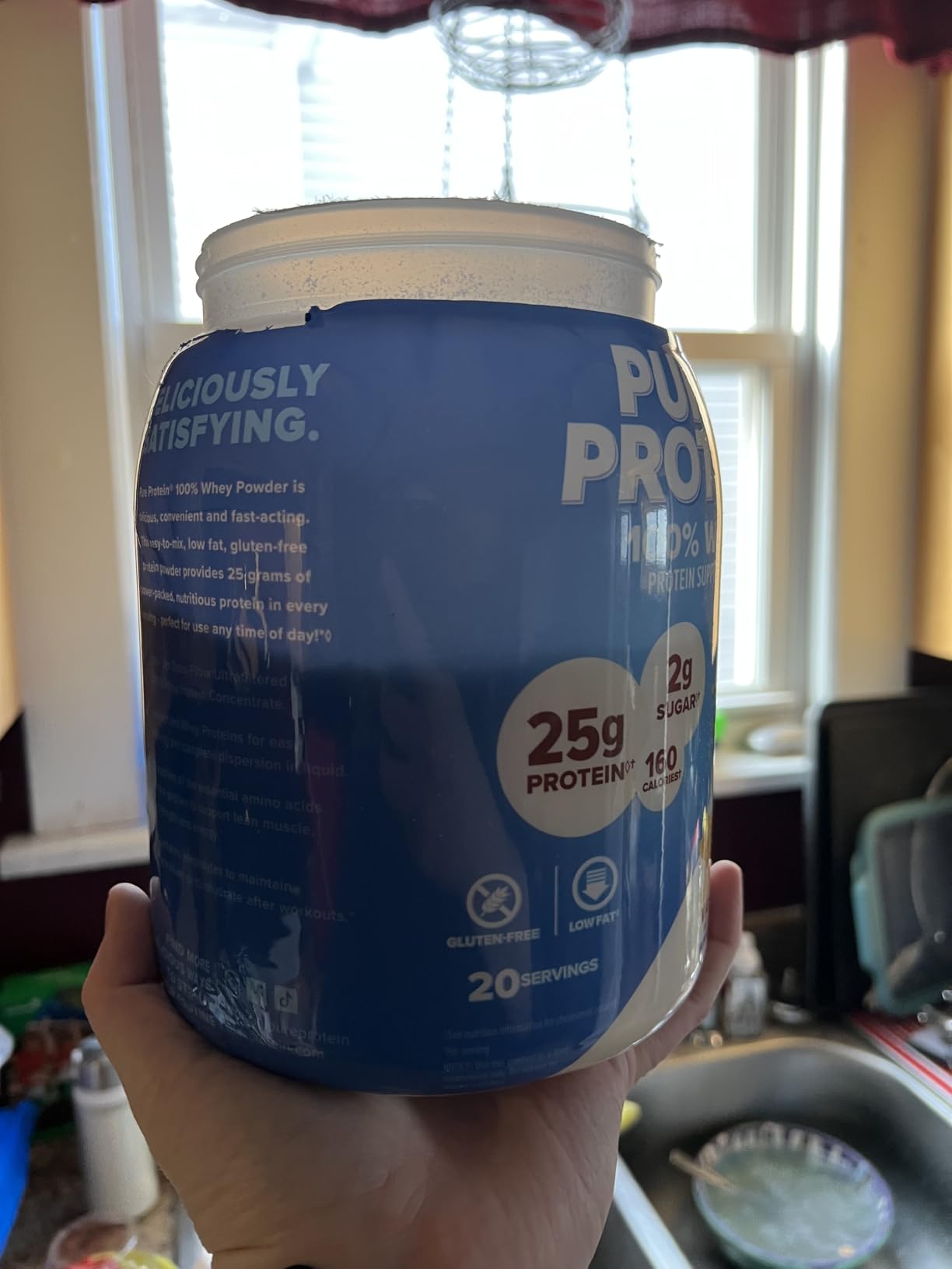 Pure Protein 100% Whey Protein Powder, Rich Chocolate, 25 g Protein, 1.75 lb (Packaging May Vary) customer photo 1