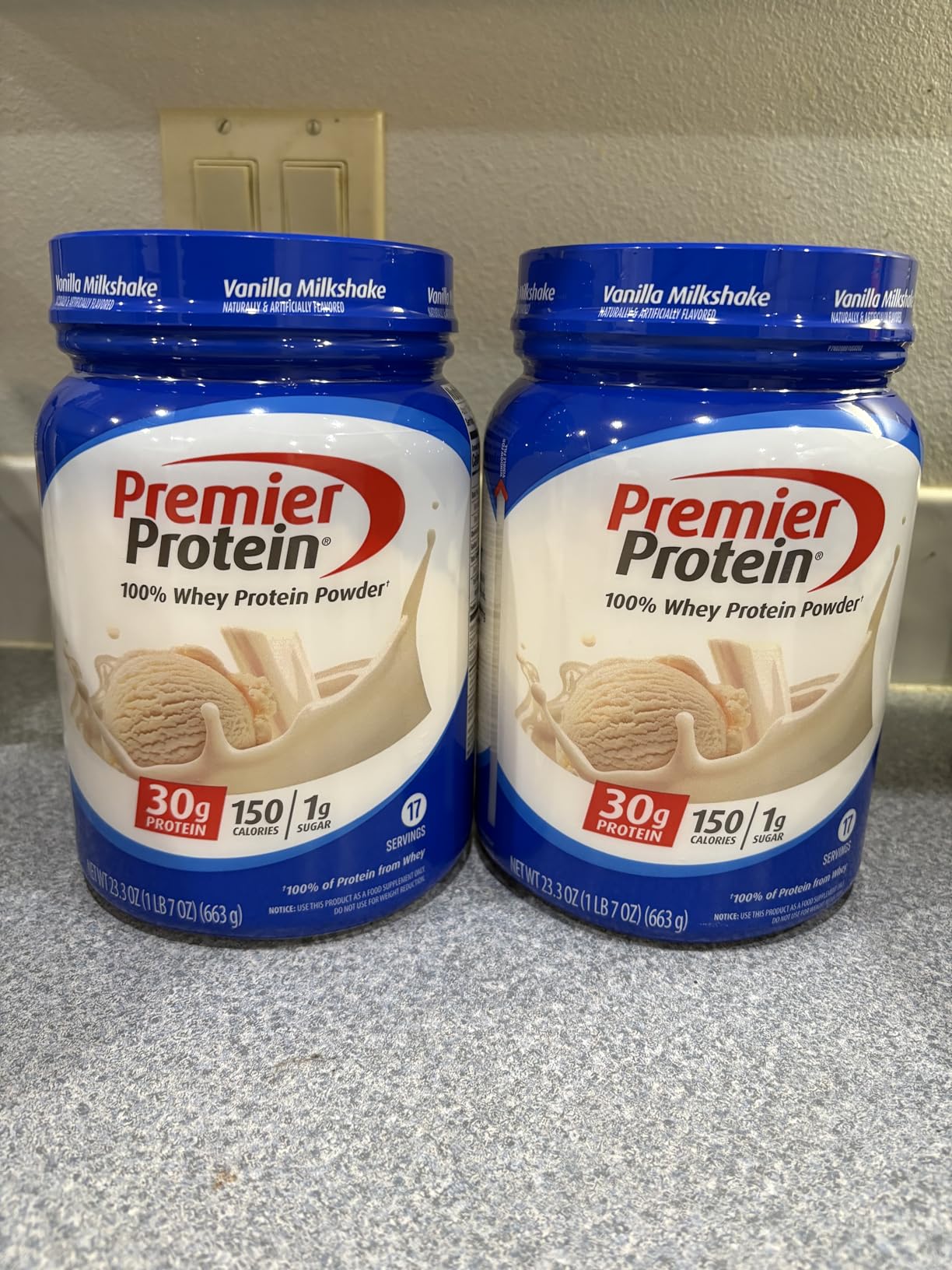 Premier Protein Powder, Vanilla Milkshake, 30g Protein, 1g Sugar, 100% Whey Protein, Keto Friendly, No Soy, Gluten Free, 23.3 oz (17 Servings) customer photo 2