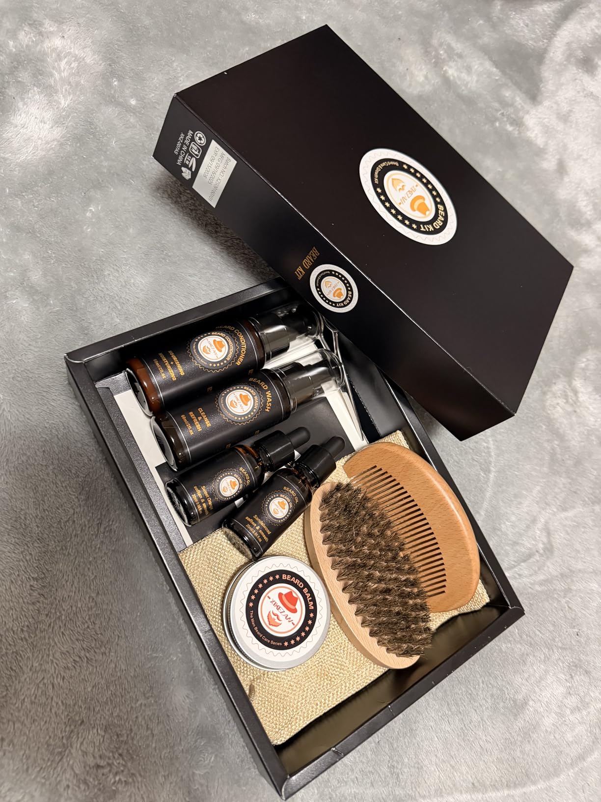 XIKEZAN Beard Kit for Men Grooming & Care w/Beard Conditioner, Wash, Oil, Balm, Brush, Comb,Birthday Fathers Valentines Gifts for Men Him Dad Husband Boyfriend Christmas Gifts Mens Stocking Stuffers customer photo 1