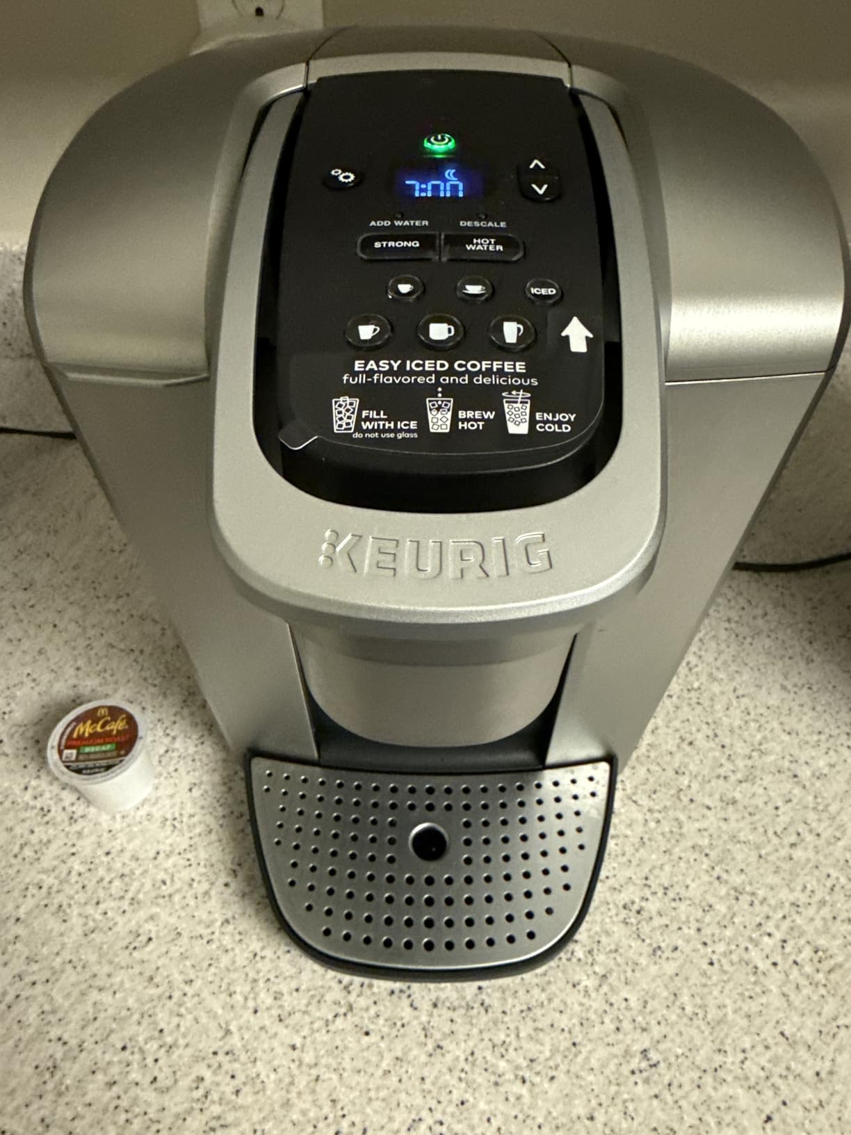 K-Elite Single Serve K-Cup Pod Coffee Maker, with Strength and Temperature Control, Iced Coffee Capability, 8 to 12oz Brew Size, Programmable, Brushed Slate customer photo 1