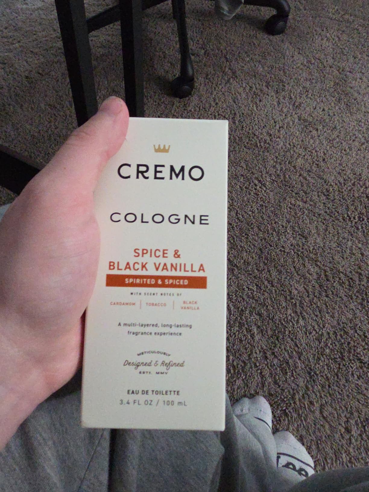 Cremo Cologne For Men - Spice & Black Vanilla Mens Cologne Spray, An Explosion of Vibrant Spices, Dark Woods and Black Vanilla, Multi-Layered Signature Men's Fragrances, 3.4 Fl Oz customer photo 2