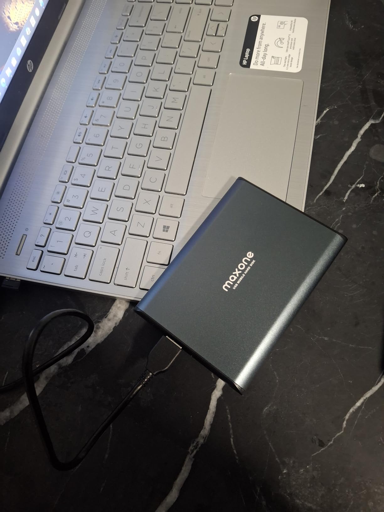 Maxone 500GB Ultra Slim Portable External Hard Drive HDD USB 3.0 Compatible with PC, Laptop, Charcoal Grey customer photo 1