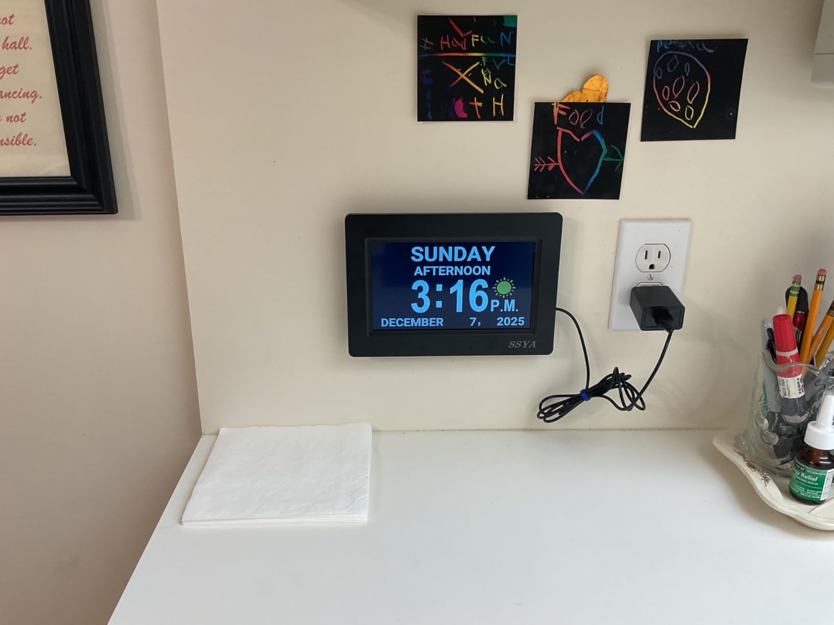 SSYA Digital Calendar Alarm Clock - Dementia Clocks for Seniors, Non-Abbreviated Memory Loss Clock with Date and Time for Elderly customer photo 2