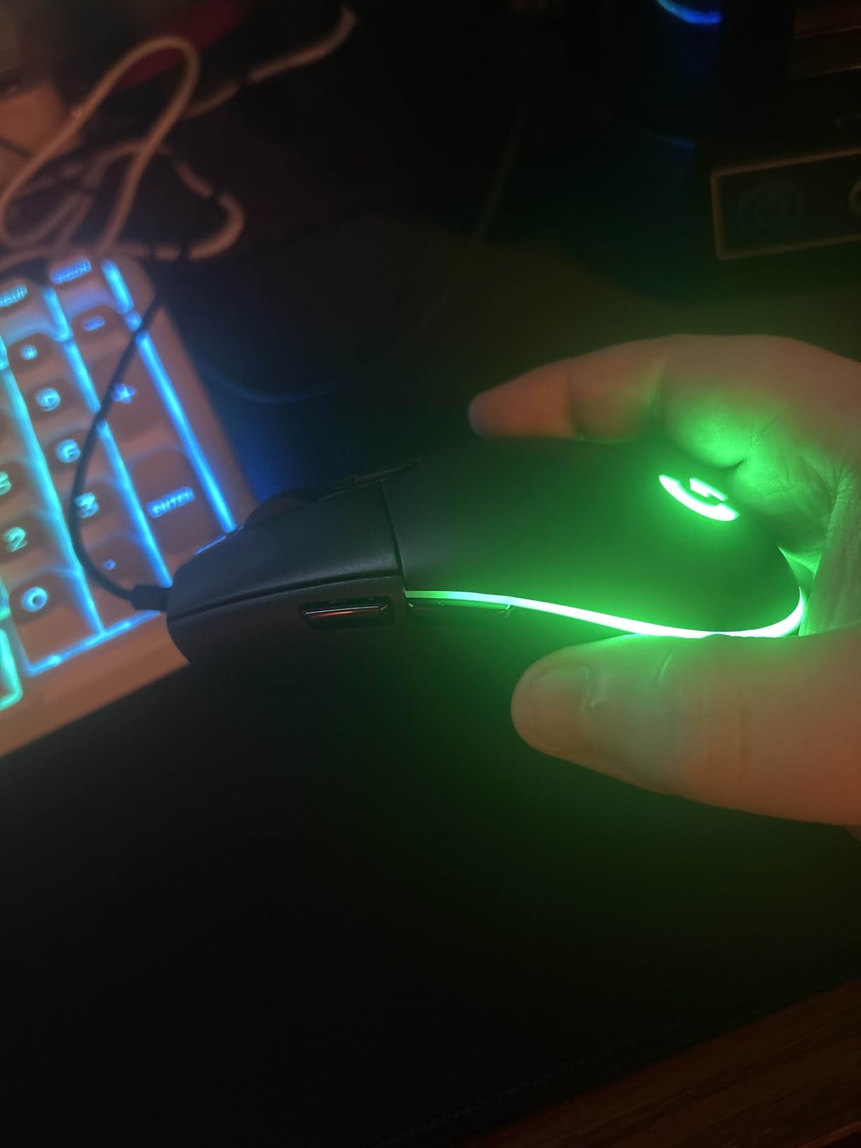 Logitech G203 Wired Gaming Mouse, 8,000 DPI, Rainbow Optical Effect LIGHTSYNC RGB, 6 Programmable Buttons, On-Board Memory, Screen Mapping, PC/Mac Computer and Laptop Compatible - Black customer photo 2