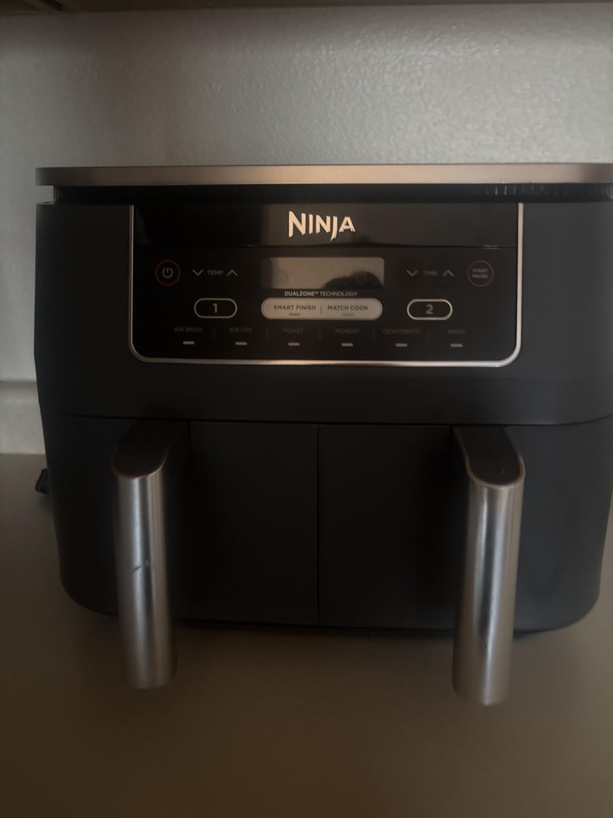 Ninja DZ201 Foodi 8 Quart 6-in-1 DualZone 2-Basket Air Fryer with 2 Independent Frying Baskets, Match Cook & Smart Finish to Roast, Broil, Dehydrate & More for Quick, Easy Meals, Grey customer photo 1