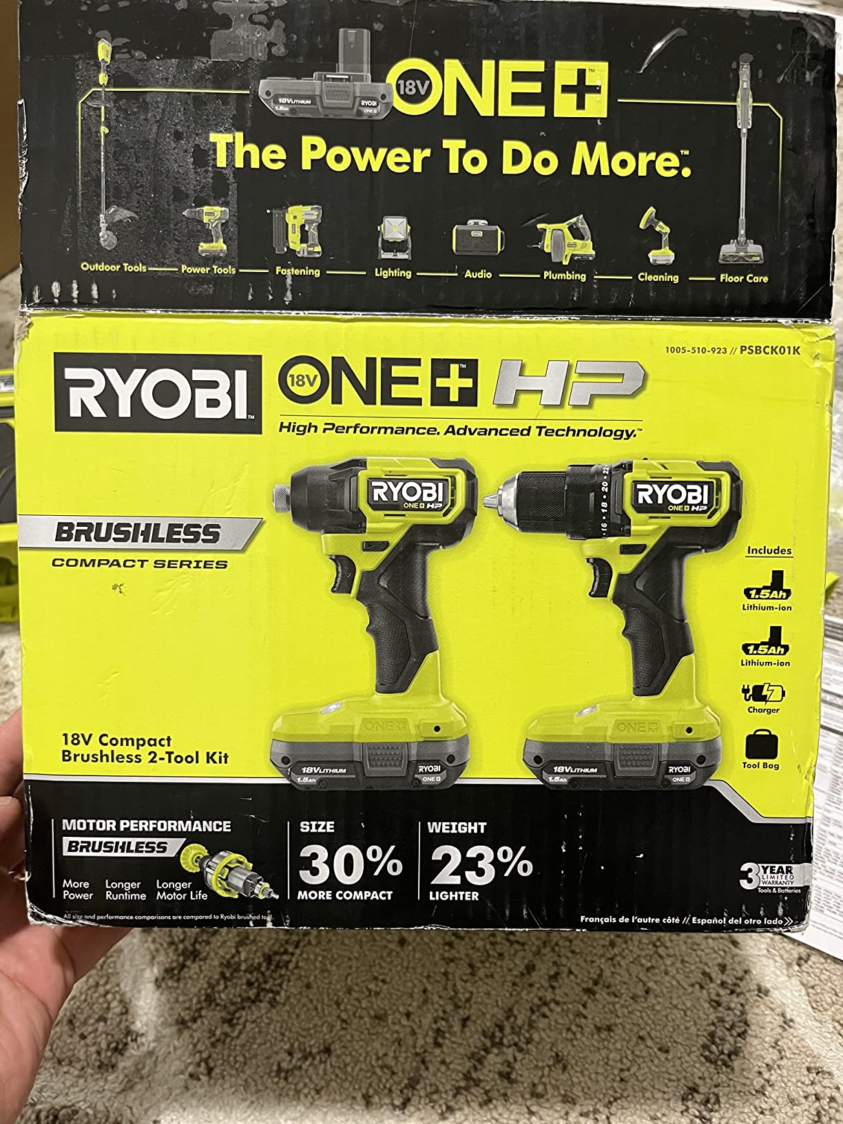 ONE+ HP 18V Brushless Cordless Compact 1/2 in. Drill and Impact Driver Kit customer photo 1