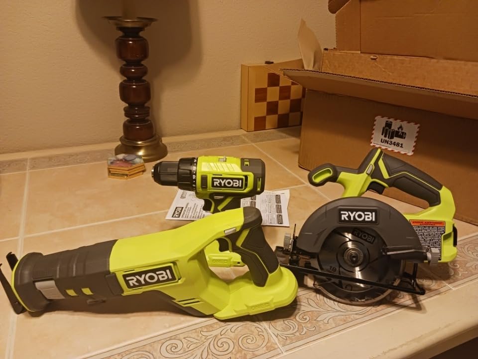 Ryobi 18V ONE+ Lithium-Ion Cordless 3-Tool Combo Kit with 1.5 Ah Battery customer photo 1