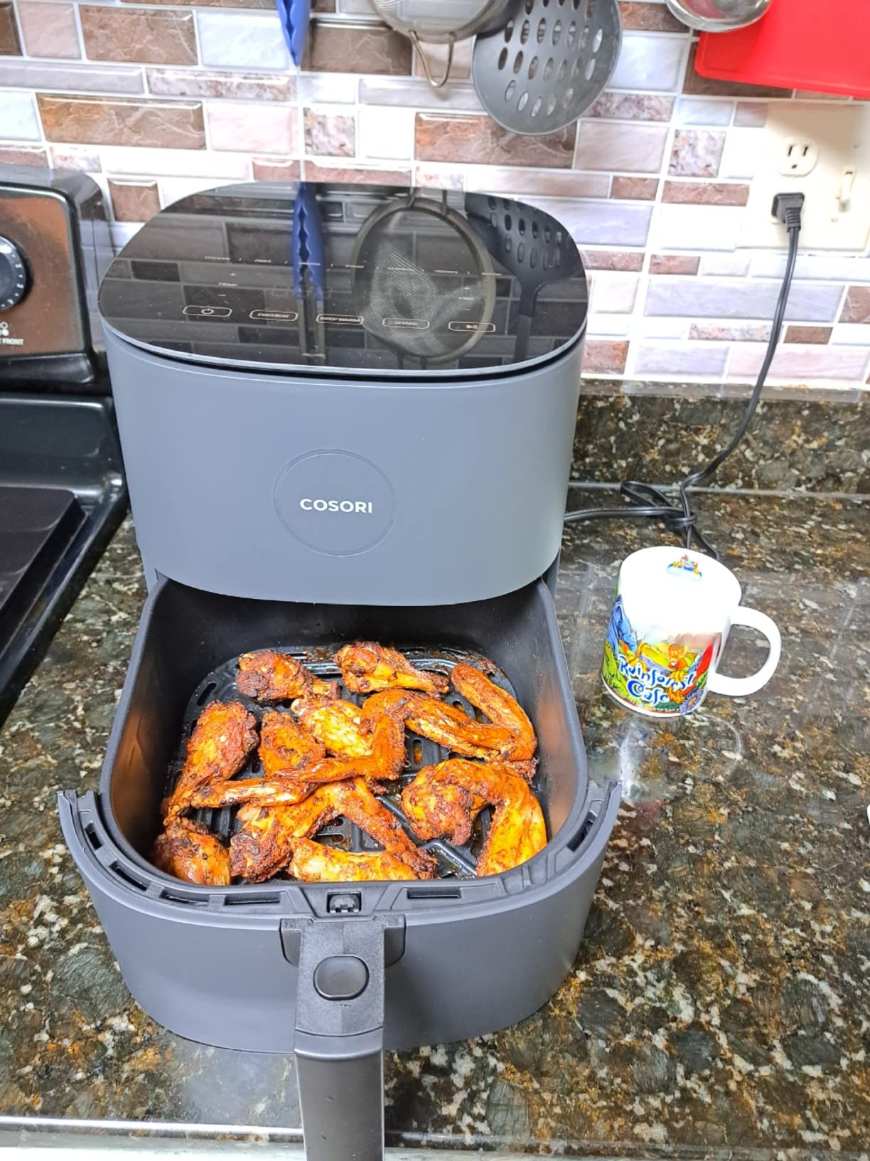 COSORI Air Fryer Pro, Compact 5QT, Ceramic Coating, 7 Presets with Preheat & Keep Warm, 450°F, Easy to use & clean, Shake Reminder, 130+ In-App Recipes, Nonstick & Dishwasher-Safe Basket, Gray customer photo 1