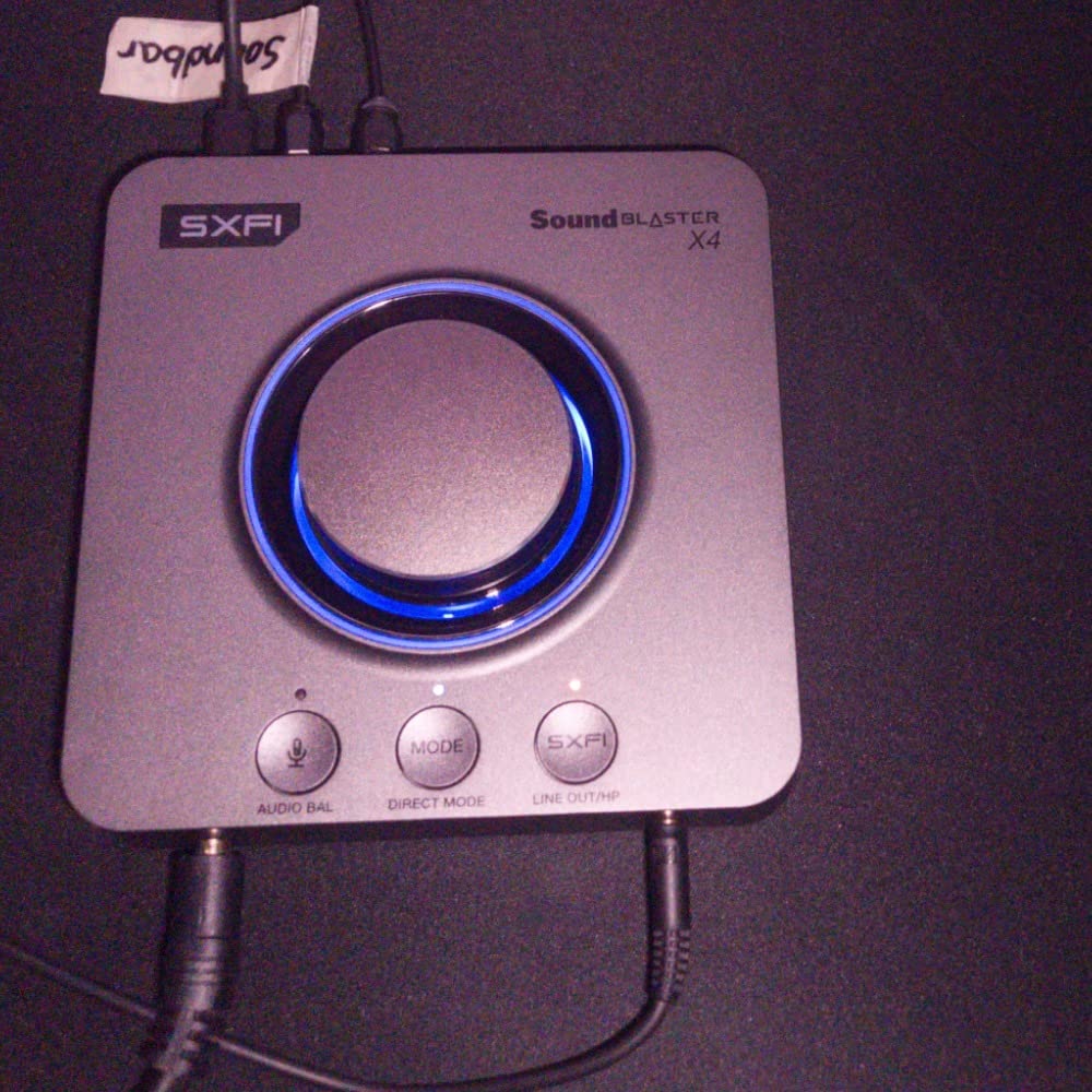 Creative Sound Blaster X4 Hi-Res 24bit/192kHz DAC USB Externo y Tarjeta de Sonido Amp, Multicanal, Sonido Surround Discreto 7.1, Entrada de Cascos para PC, Mac customer photo 2