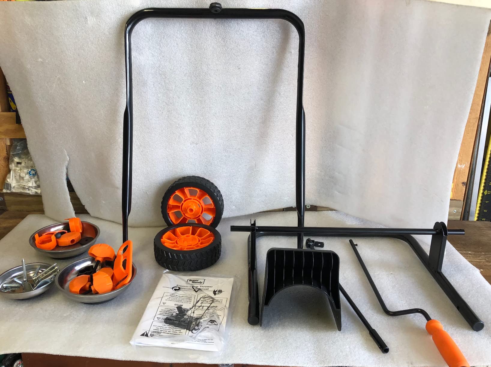 SuperHandy Electric Snow Thrower Walk-Behind Blower Corded AC 120V 15A 18 x 10 Inch Clearing Path 25 Feet Throwing Distance 720 lbs/Min LED Headlights for Driveway Walking Path Yards customer photo 2