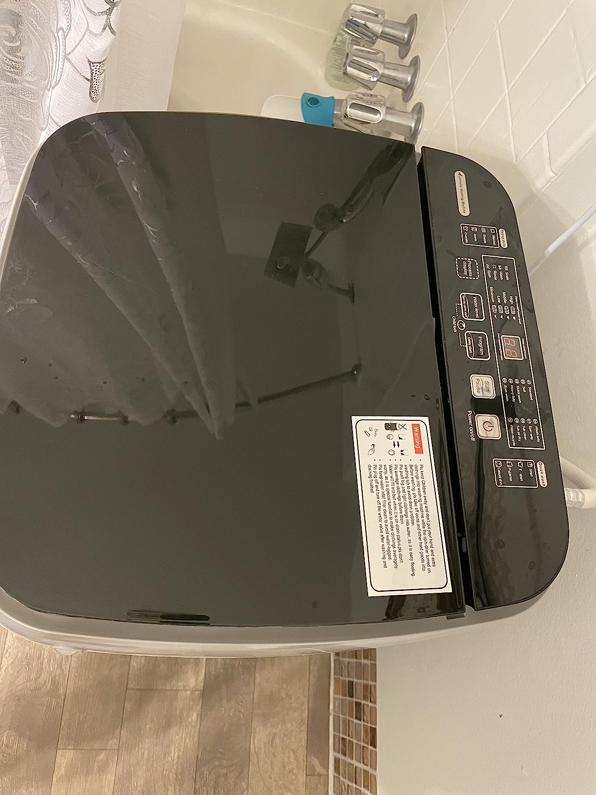 Nictemaw Portable Washing Machine 20Lbs Capacity 2.8 Cu.ft Portable Washer and Dryer Combo with 10 Programs and 8 Water Level Selections Compact Washer Machine for Apartments, Dorms, Rv-Glass Cover customer photo 1