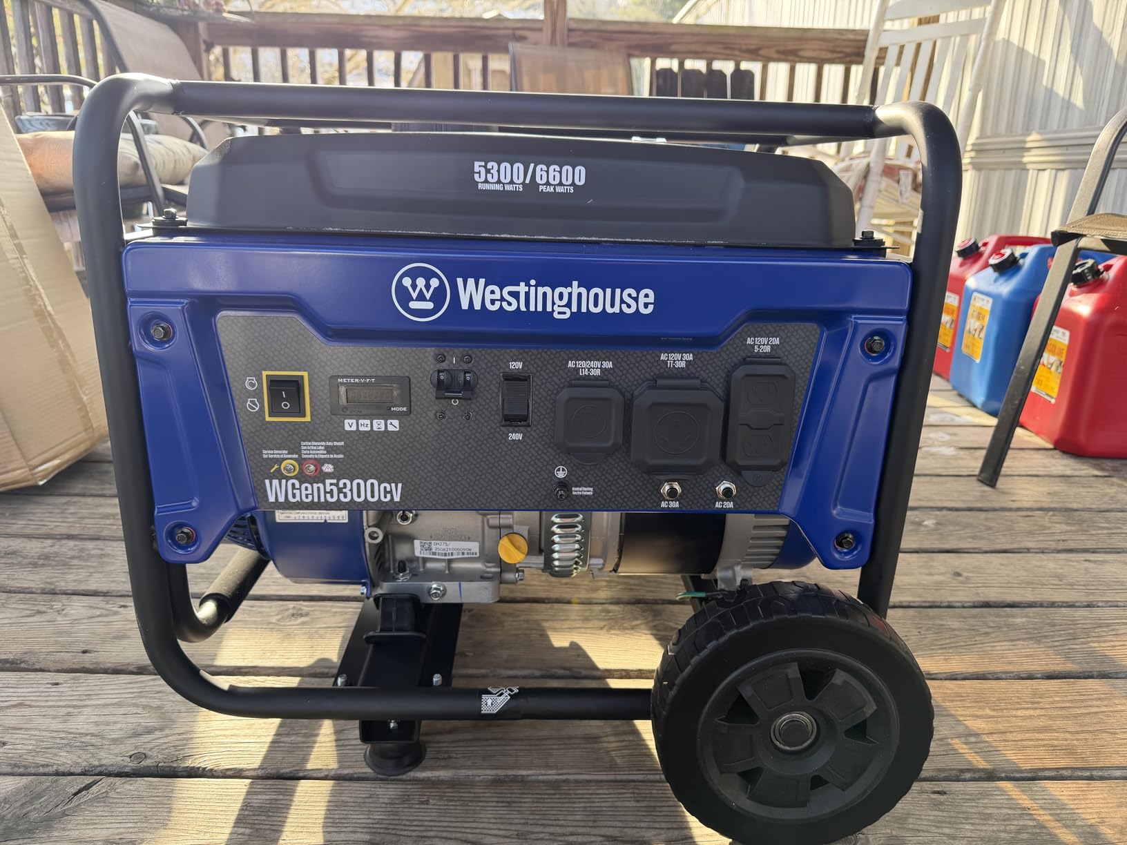 Westinghouse 6500 Watt Dual Fuel Home Backup Portable Generator, Transfer Switch Ready 30A Outlet, RV Ready 30A Outlet, CO Sensor customer photo 2