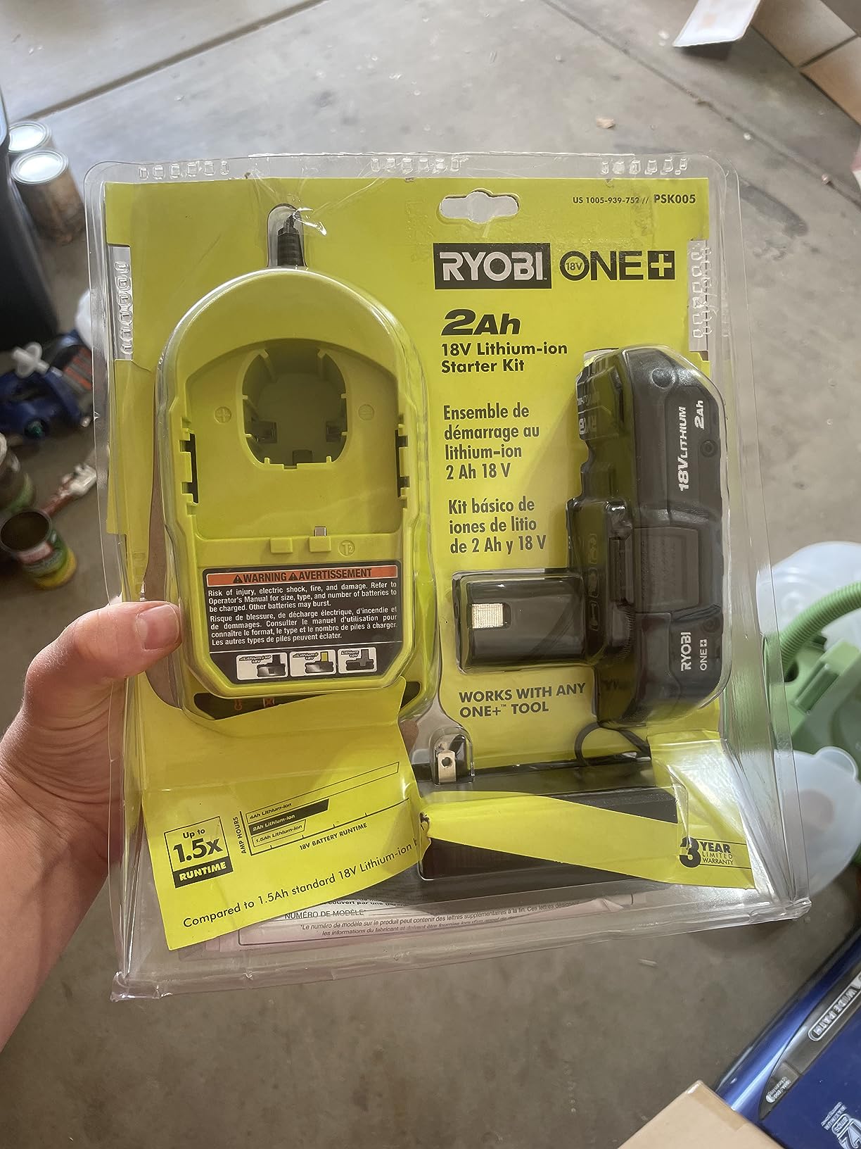 Ryobi One+ 18v Lithium Ion 2.0ah Battery and Charger Kit customer photo 1