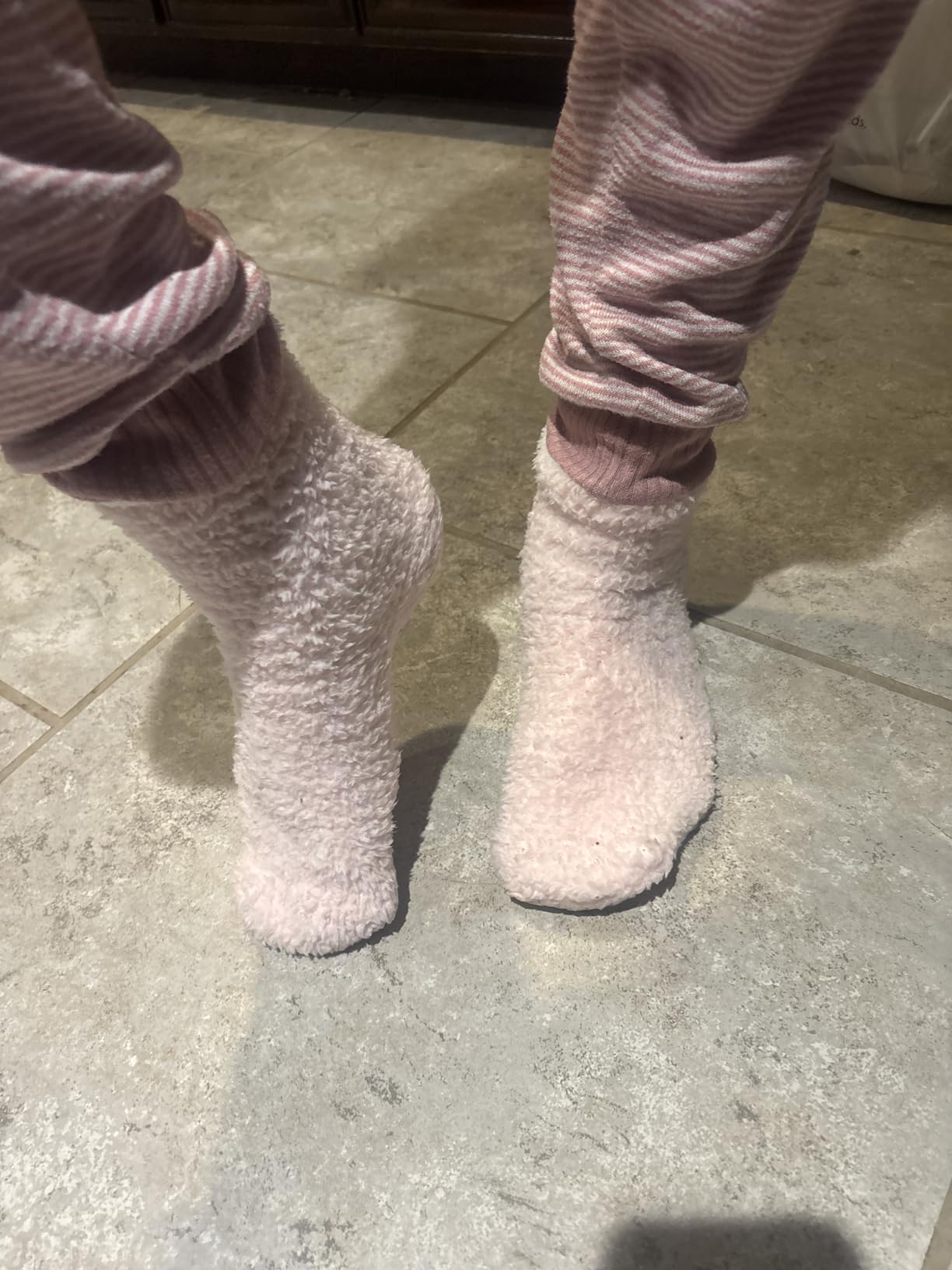 Bulinlulu Fuzzy Socks with Grips Plush Sleep Cozy Winter Soft Hospital Fluffy Socks for Womens Mens Mother's Day Gifts customer photo 2