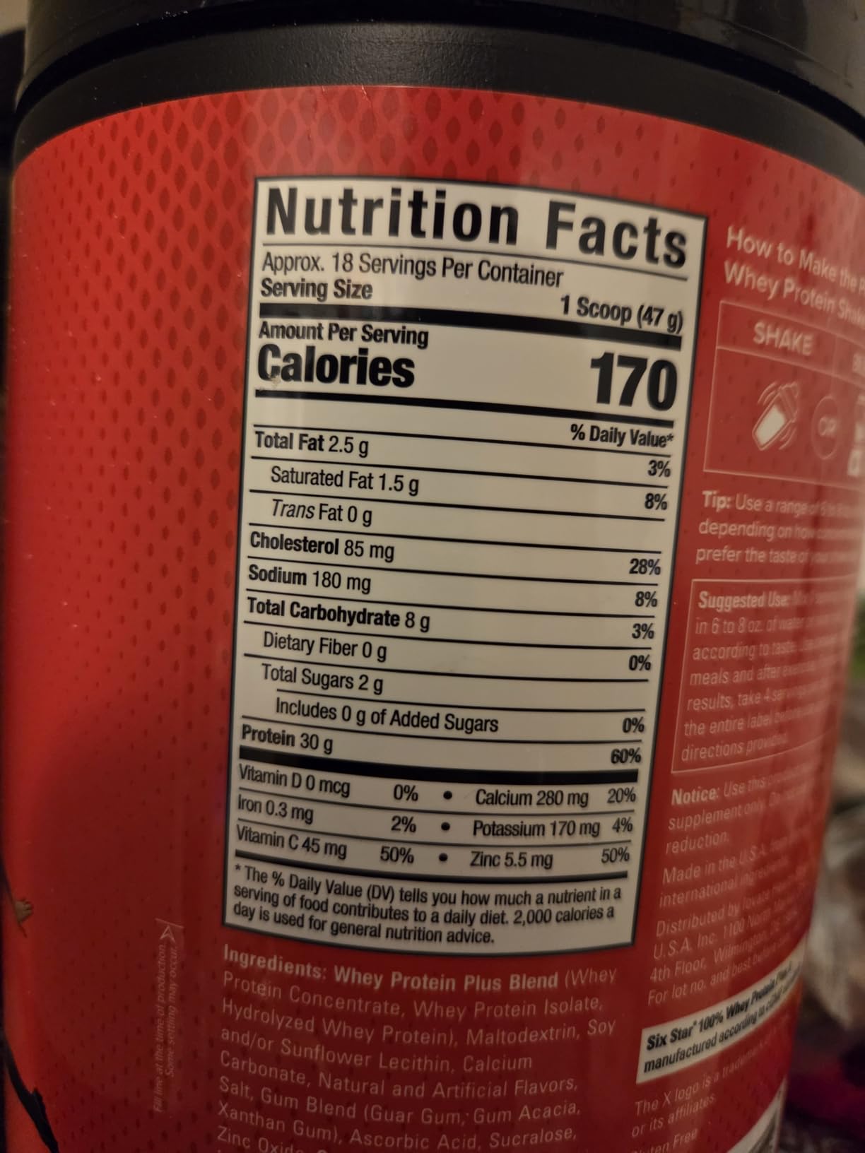 Six Star Whey Protein Powder Plus - Muscle Building & Recovery Formula with Whey Isolate Powder, BCAAs, 30g Protein, Immune Support - Post-Workout Supplement - Vanilla Cream, 1.8 lbs customer photo 2