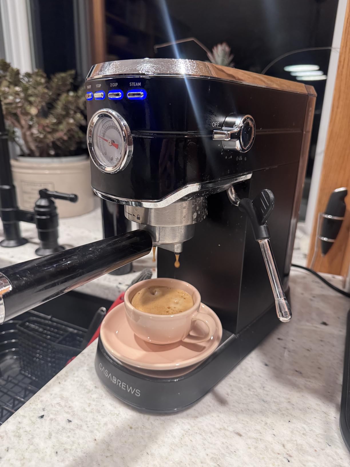 CASABREWS CM5418 Espresso Machine 20 Bar, Compact Espresso Maker with Steam Milk Frother, Stainless Steel Coffee Machine with 34oz Removable Water Tank for Cappuccino, Gift for Women or Men, Silver customer photo 1