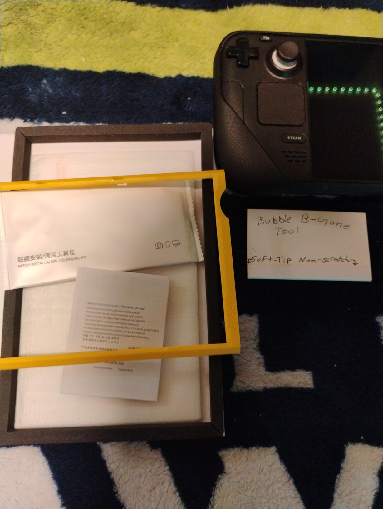 JSAUX 2-Pack Screen Protector for Steam Deck, Ultra HD Glass Protector 9H Hardness Easy to Install with Guiding Frame Scratch Resistant Tempered Glass for Steam Deck OLED, Come with Toolkits customer photo 1