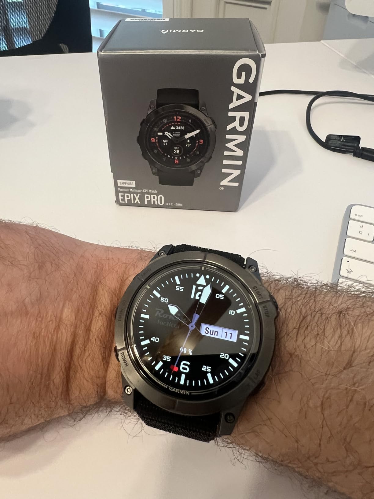 epix Pro (Gen 2) Sapphire Edition, 51mm, High Performance Smartwatch, Advanced Training Technology, Built-in Flashlight, Black customer photo 1