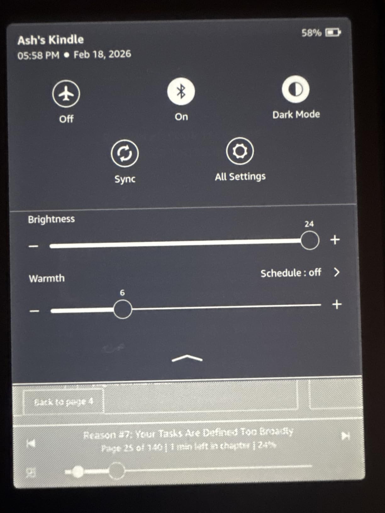 Amazon Kindle Paperwhite Signature Edition 32GB (newest model) - 20% faster with auto-adjusting front light, wireless charging, and weeks of battery life - Metallic Black customer photo 1