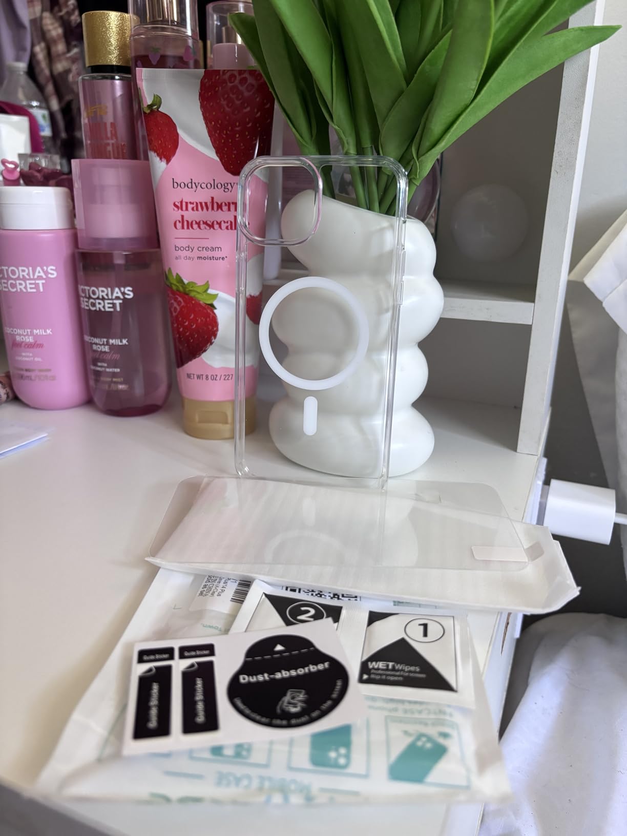 FNTCASE for iPhone 15 Case Clear: iPhone 14/13 Case Magnetic Phone Cases with Screen Protector Compatible with Magsafe Slim Anti Yellowing Rugged Protective Transparent Cell Cover customer photo 2