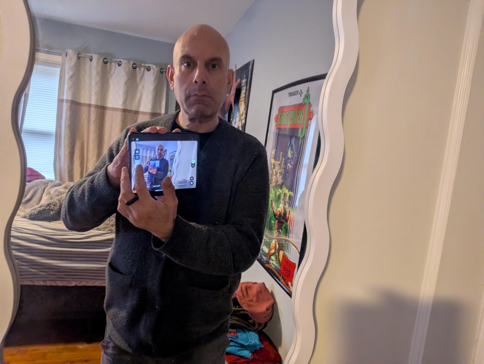 Google Pixel Fold - Unlocked Android 5G Smartphone with Telephoto Lens and Ultrawide Lens - Foldable Display - 24-Hour Battery - Obsidian - 256 GB (Renewed) customer photo 1