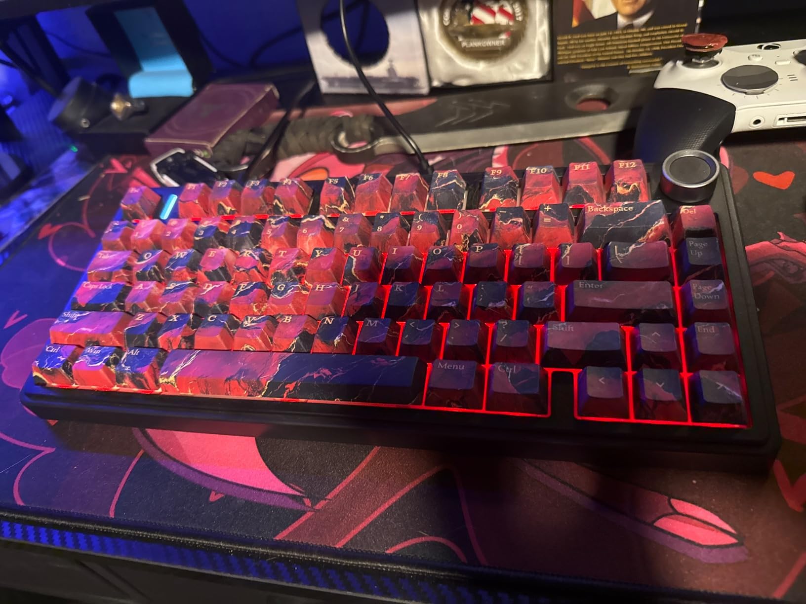 AULA F75 Pro Wireless Mechanical Keyboard,75% Hot Swappable Custom Keyboard with Knob,RGB Backlit,Pre-lubed Reaper Switches,Side Printed PBT Keycaps,2.4GHz/USB-C/BT5.0 Mechanical Gaming Keyboards customer photo 2