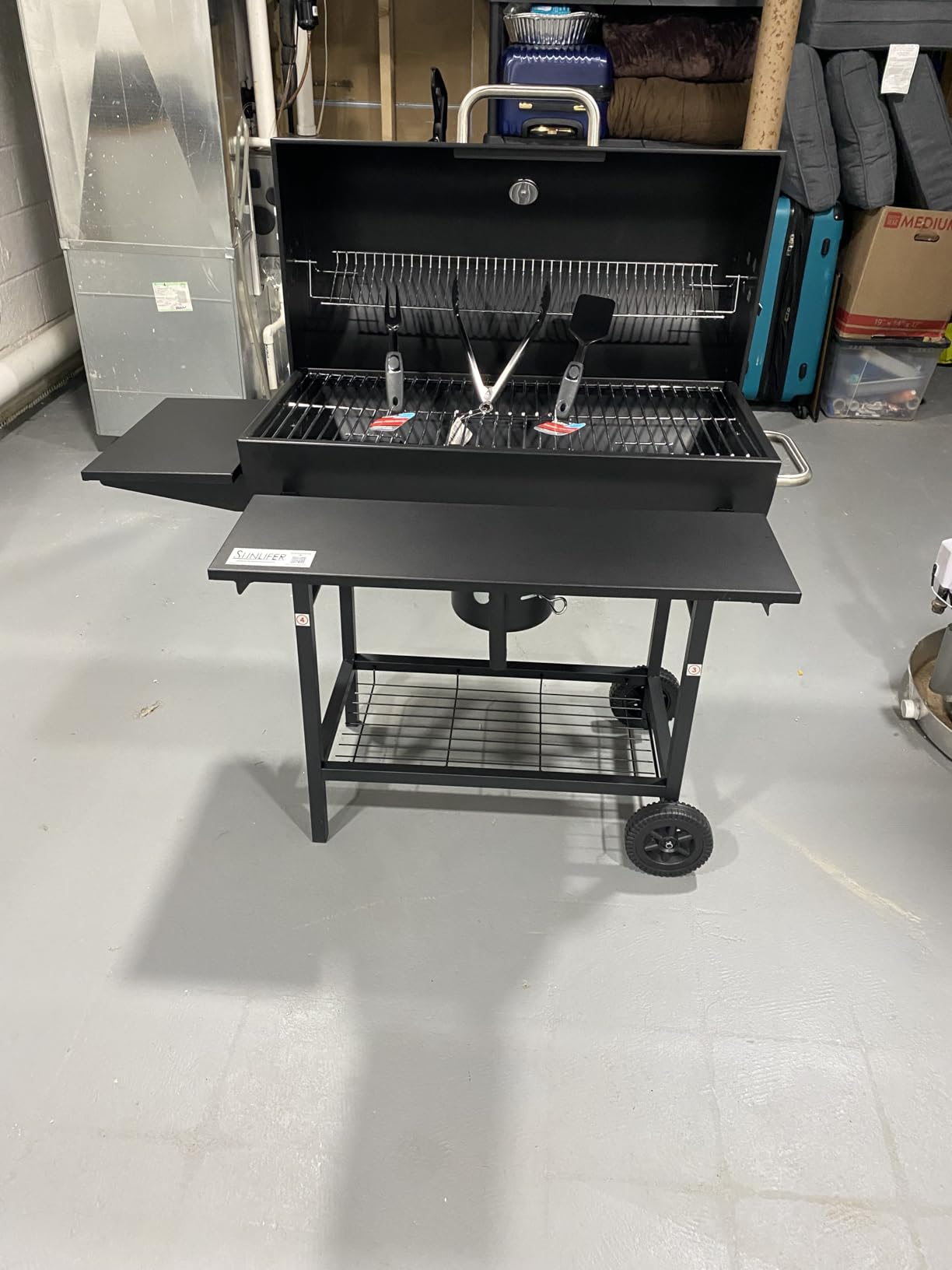 Charcoal Grill Offset Smoker: Charcoal Barbecue Grills with Spacious Cooking Area | Barrel BBQ Grill and Smokers Combo for Outdoor Patio Backyard Camping and Parties customer photo 1