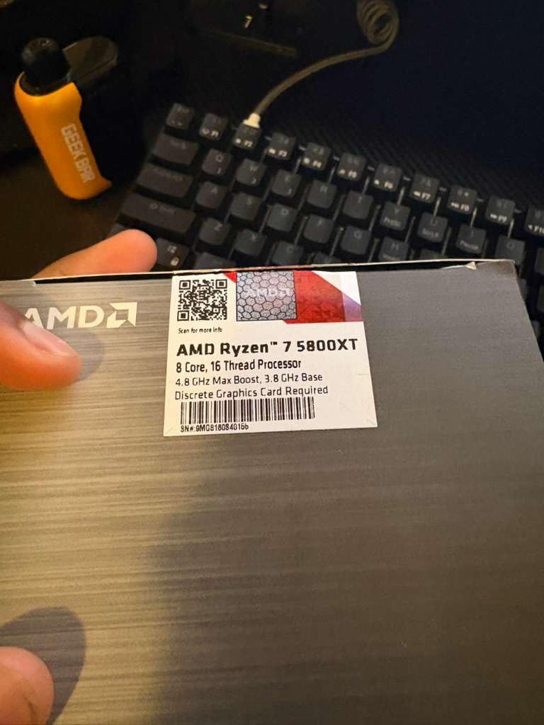 AMD Ryzen™ 7 5800XT 8-Core, 16-Thread Unlocked Desktop Processor customer photo 1