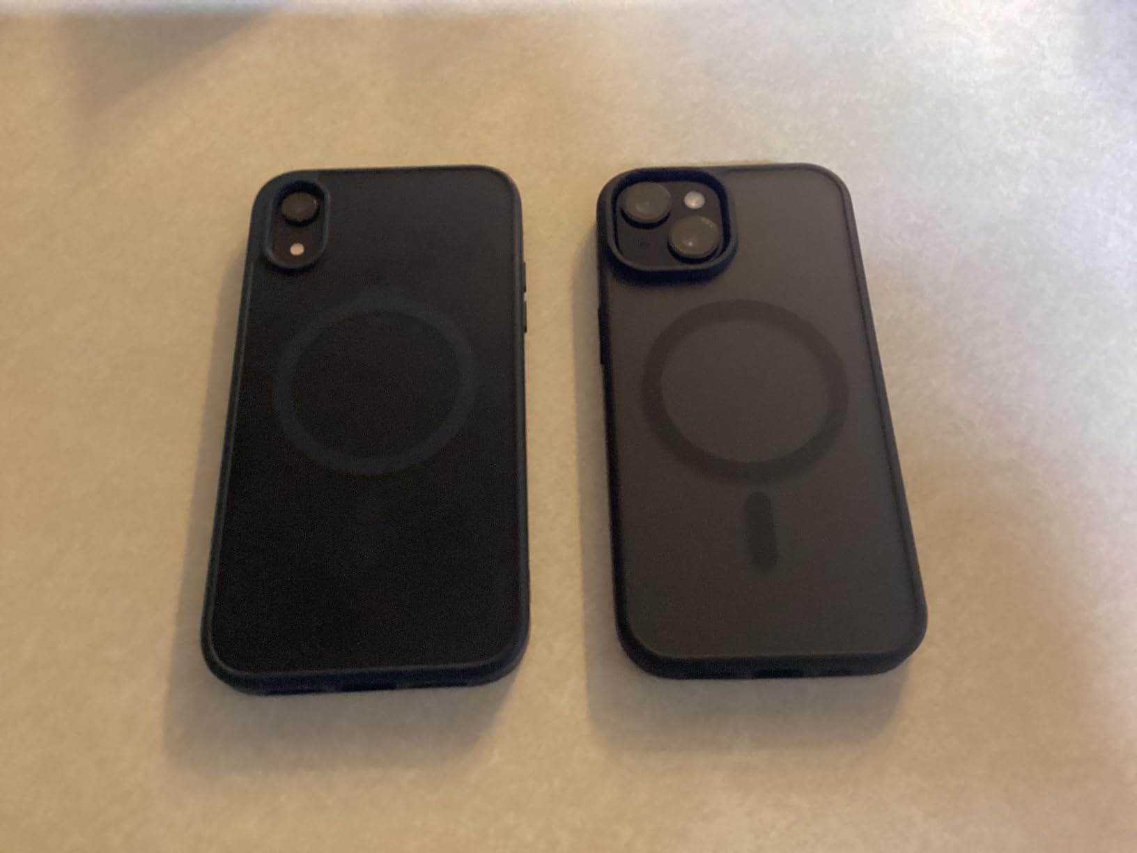 SUPFINE Magnetic for iPhone 14 Case & iPhone 13 Case (Compatible with MagSafe)(Military Grade Drop Protection) Translucent Matte Shockproof Phone Cover, Black customer photo 1