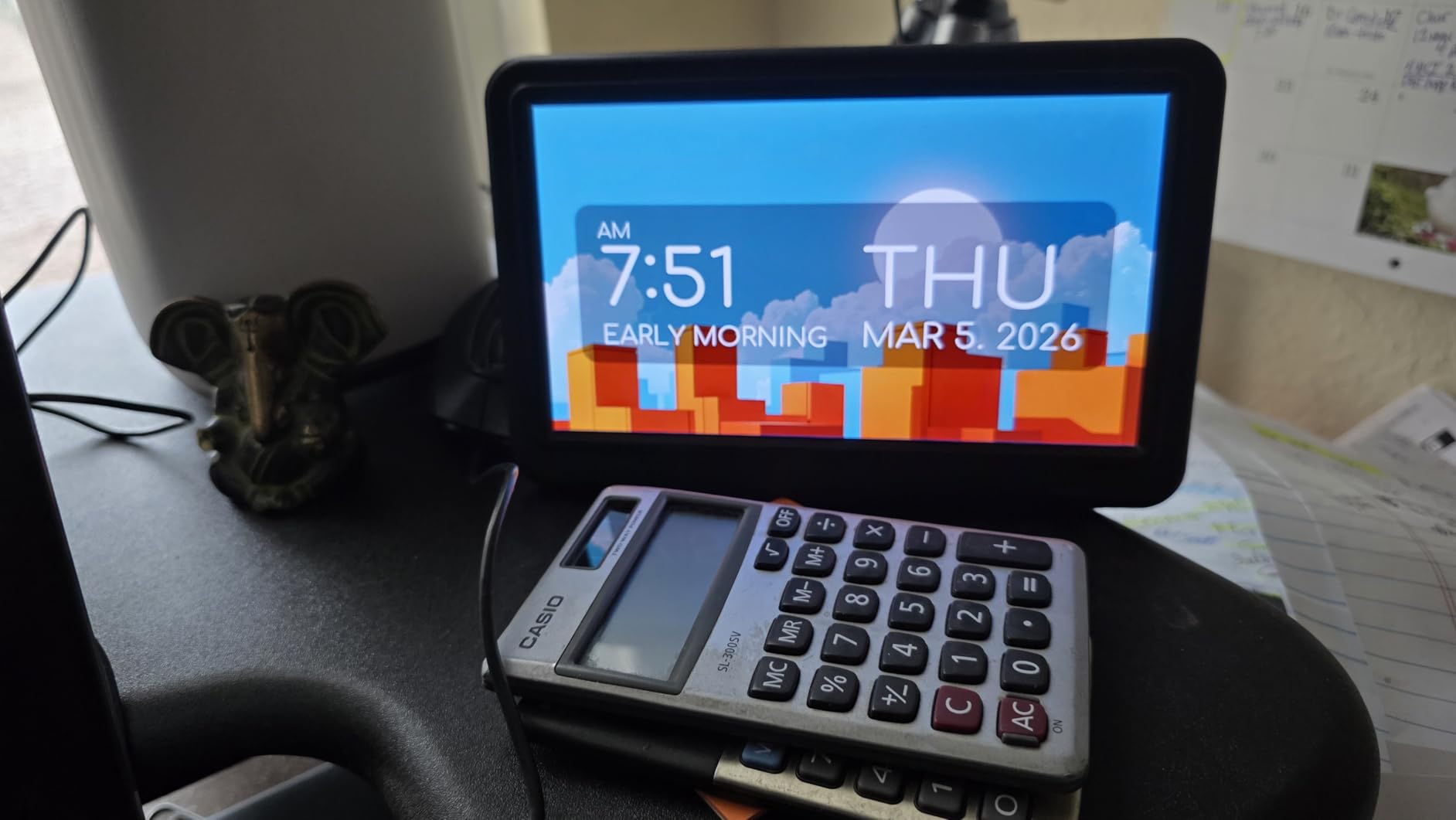 Clock with Day and Date for Elderly, 7