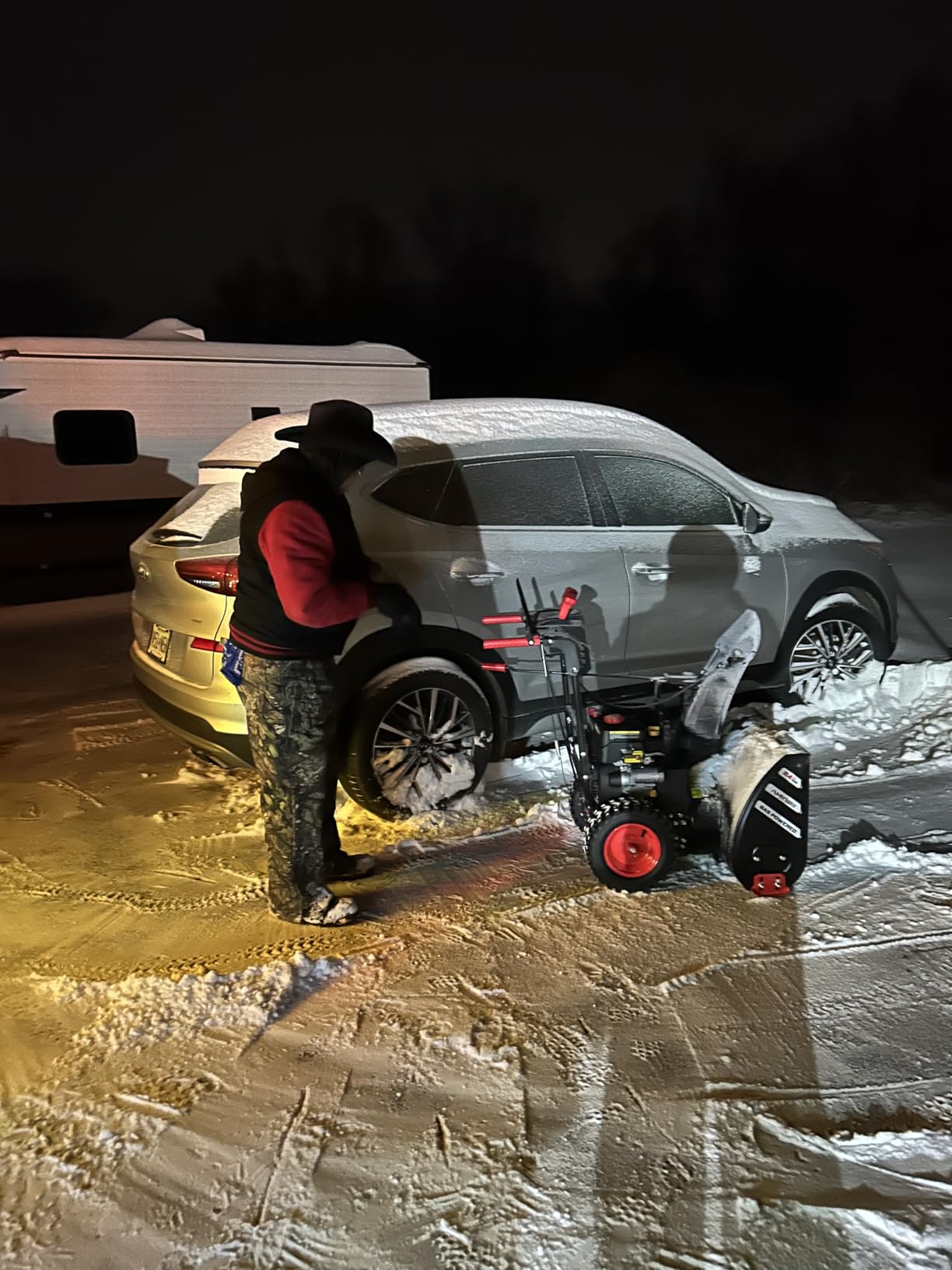 24-Inch Gas Snow Blower with 212cc 4-Cycle OHV Engine, Recoil Start, 40Ft Snow Throwing for Decks, Driveways, and Sidewalks customer photo 2