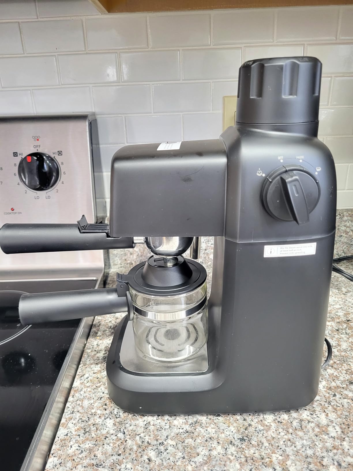 KEENSTAR 3.5Bar Espresso Machine with Milk Frother, 800W Compact Espresso and Cappuccino Machine with Preheating Function, 4 Cup Espresso Maker for Cappuccino or Latte, Gift for Coffee Lover customer photo 2