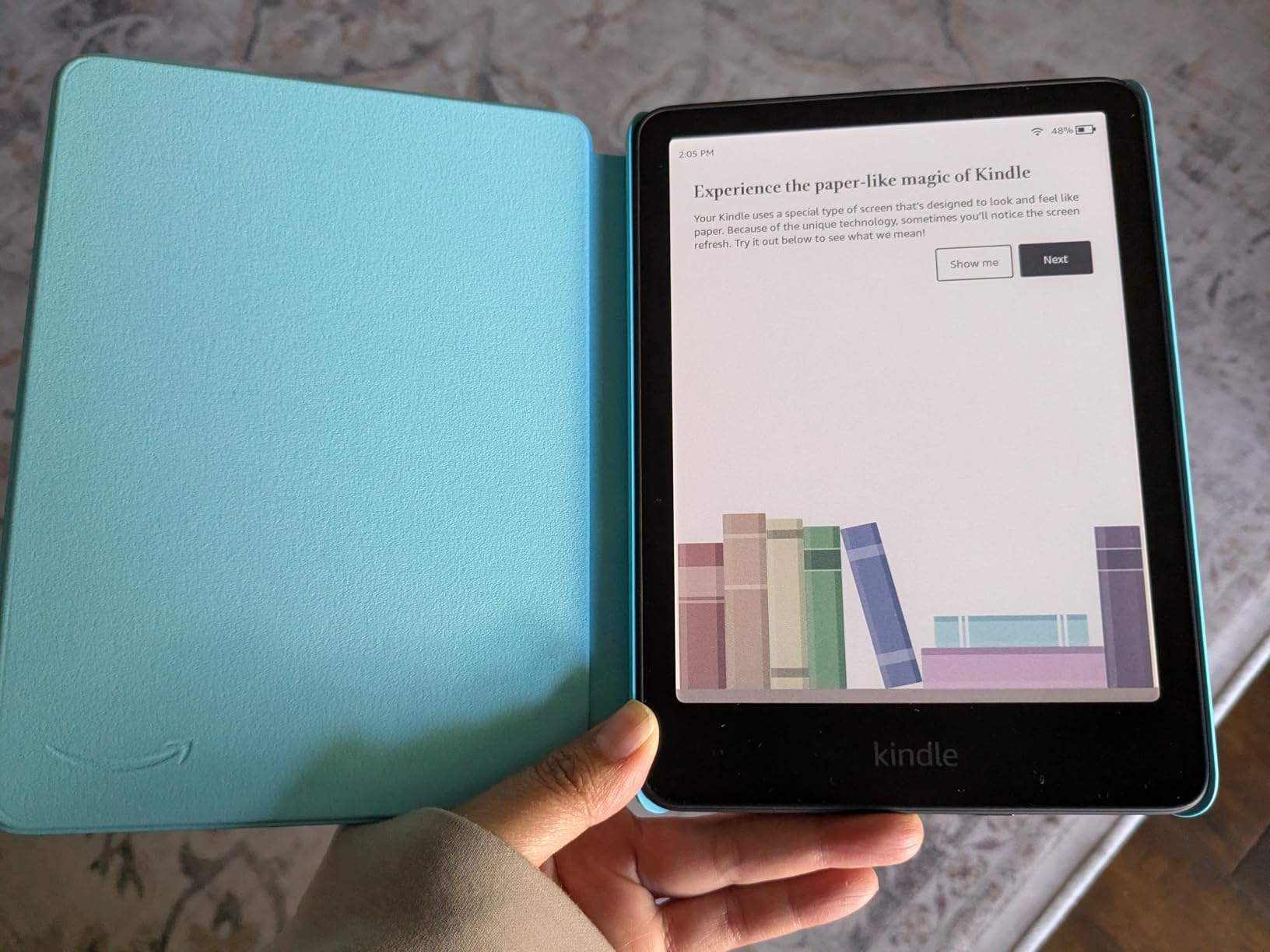 Kindle Colorsoft Kids 16GB (newest model) - First Kindle for kids in color, with cover - Starlight Reading customer photo 1