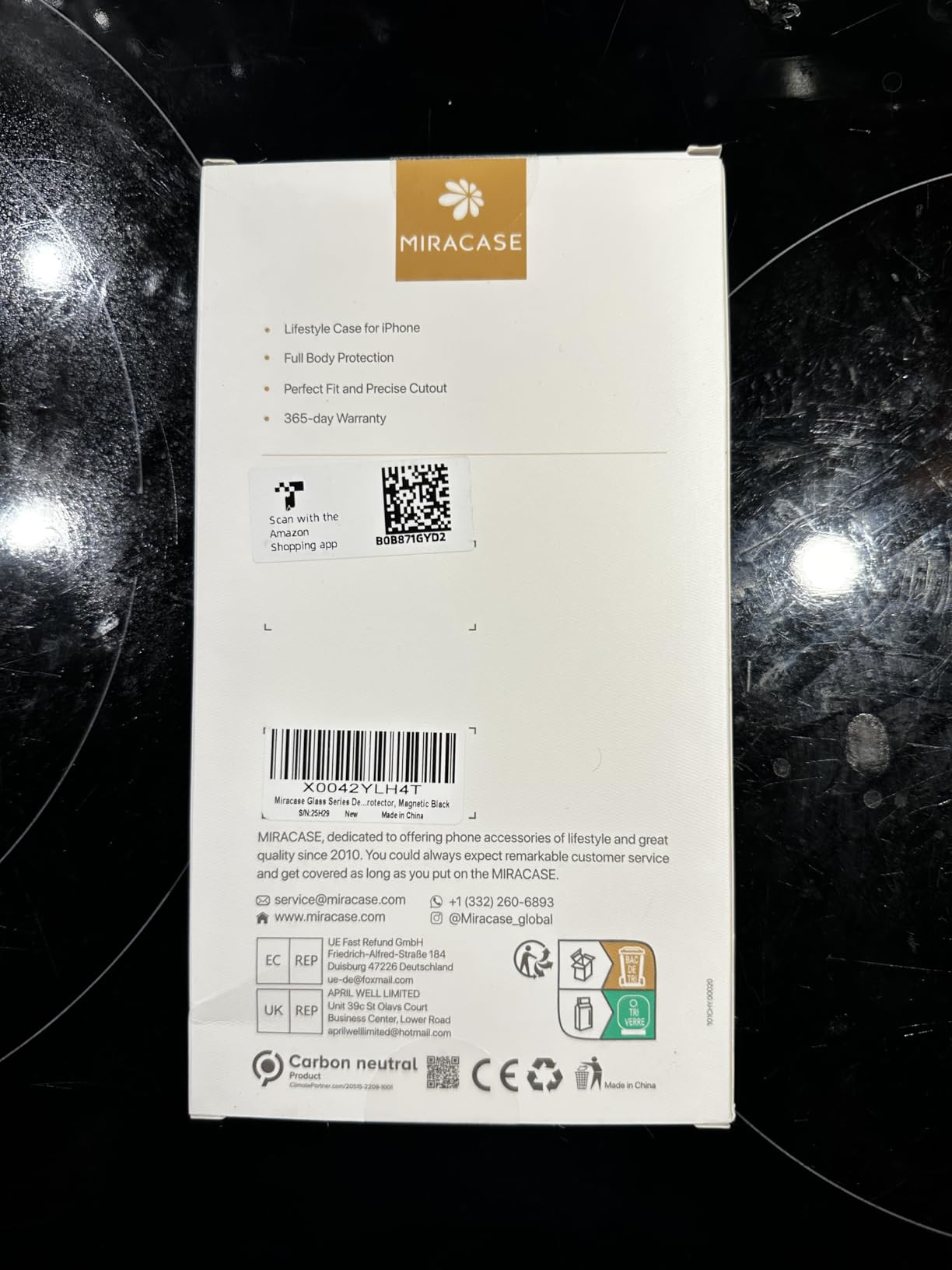 Miracase Magnetic for iPhone 16e Case Full-Body Phone with Built-in Glass Screen Protector, [Compatible with MagSafe] Military Drop Proof 16 E Cover Bumper 6.1 inch, Black customer photo 2