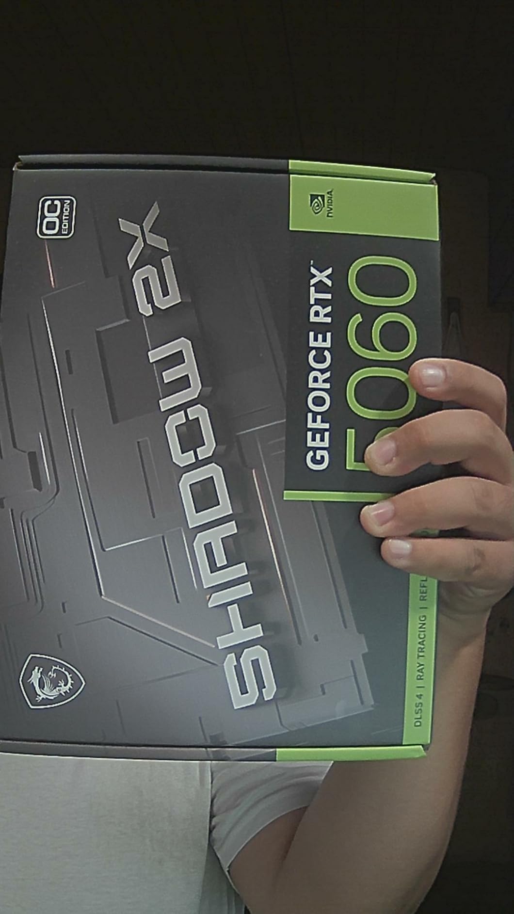 msi Gaming RTX 5060 8G Shadow 2X OC Graphics Card (8GB GDDR7,128-bit, Extreme Performance: 2535 MHz, DisplayPort x3 2.1a, HDMI 2.1b, NVIDIA Blackwell Architecture) customer photo 1