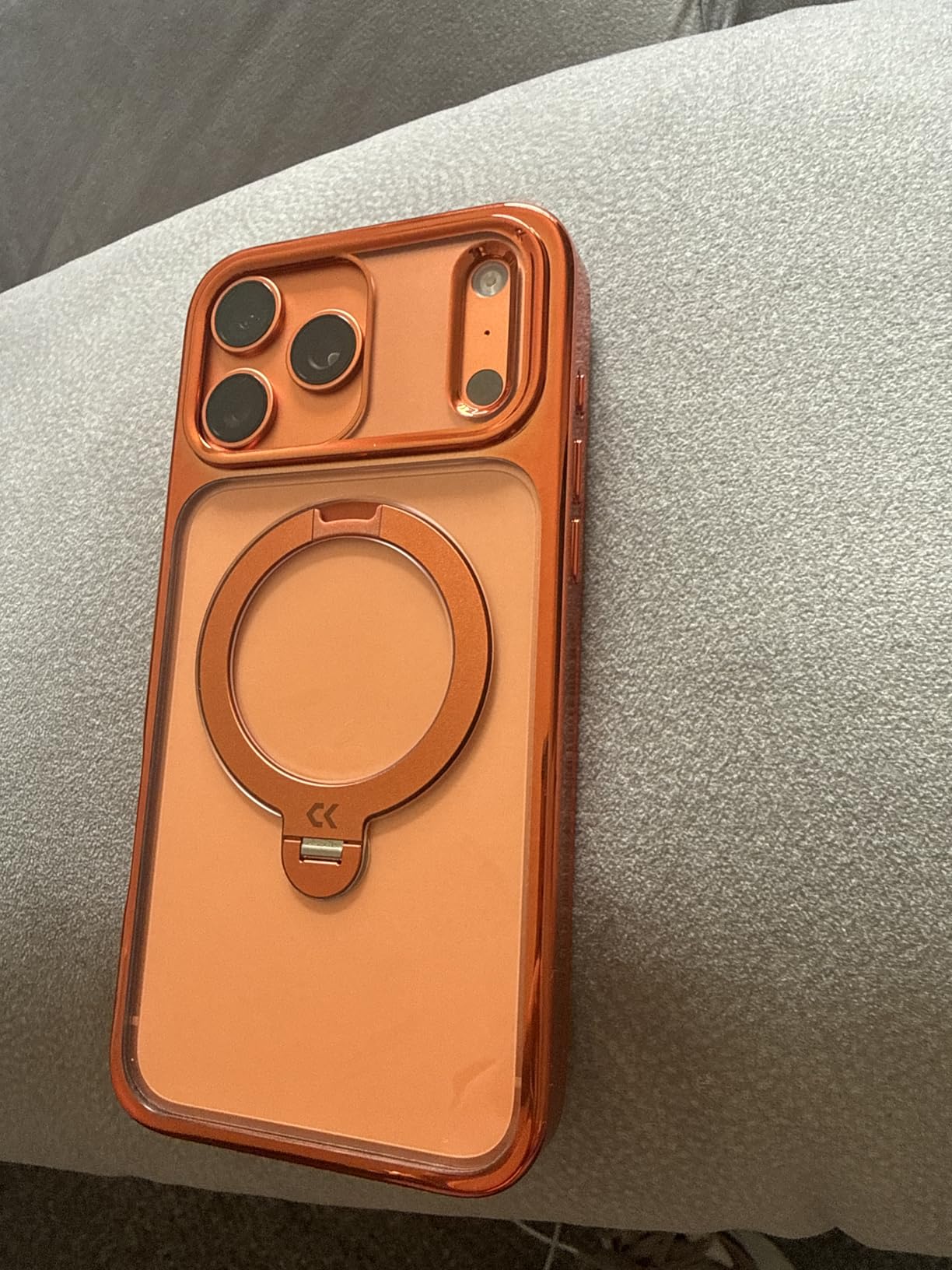 CASEKOO 360 Spin Magnetic Stand for iPhone 17 Pro Max Case [Fit for MagSafe][17FT Military Protection] Slim Hand-Polished Frame Titanium Alloy Sturdy Stand 6.9