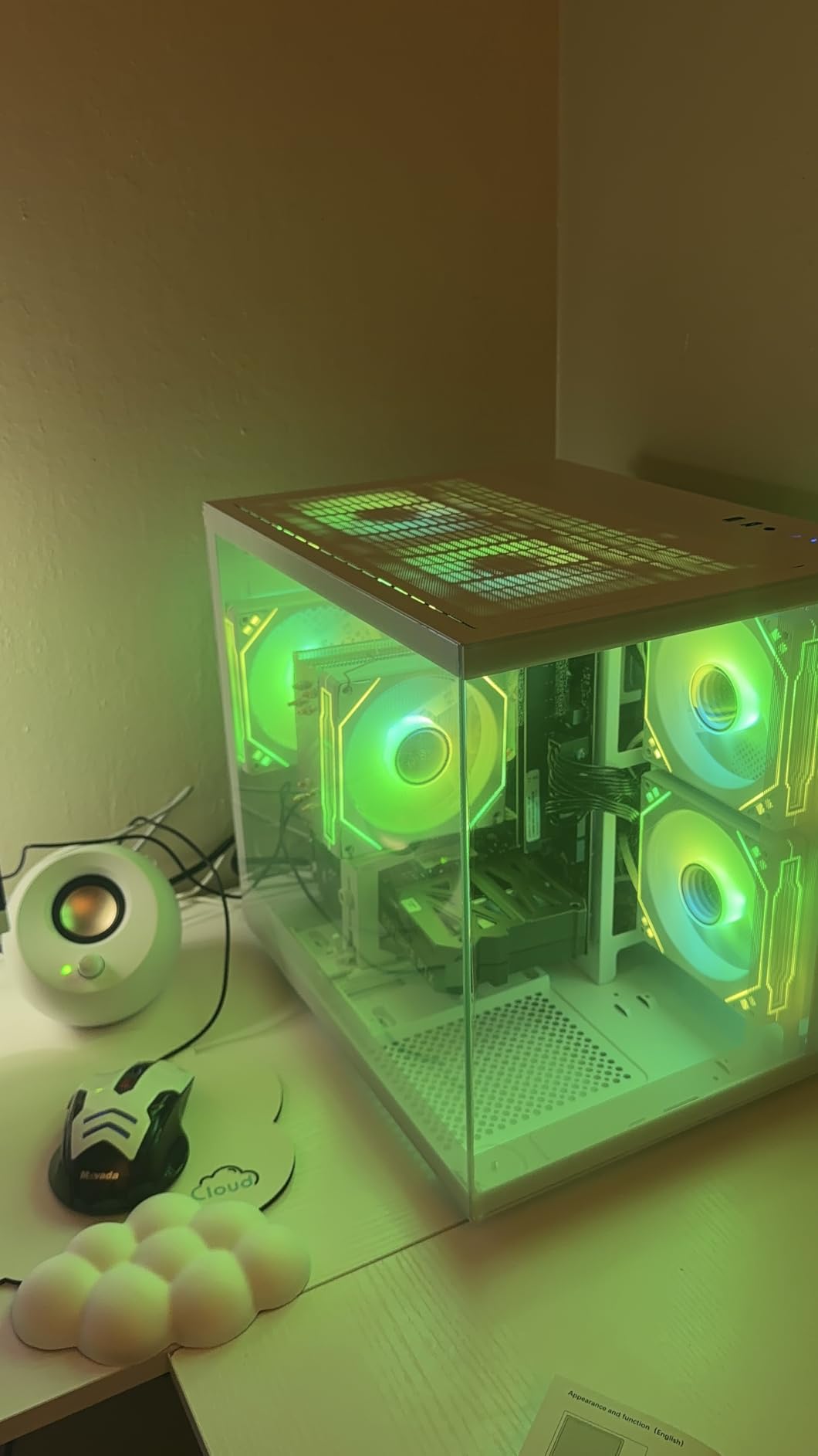 Desktop Computers,32G RAM,1TB NVMe SSD,Core i5-12400F,RTX 3050 6G,Prebuilt Gaming PC,Tower Computer Gamer,Work,VR,4K,Home and Business WiFi 6 White customer photo 1