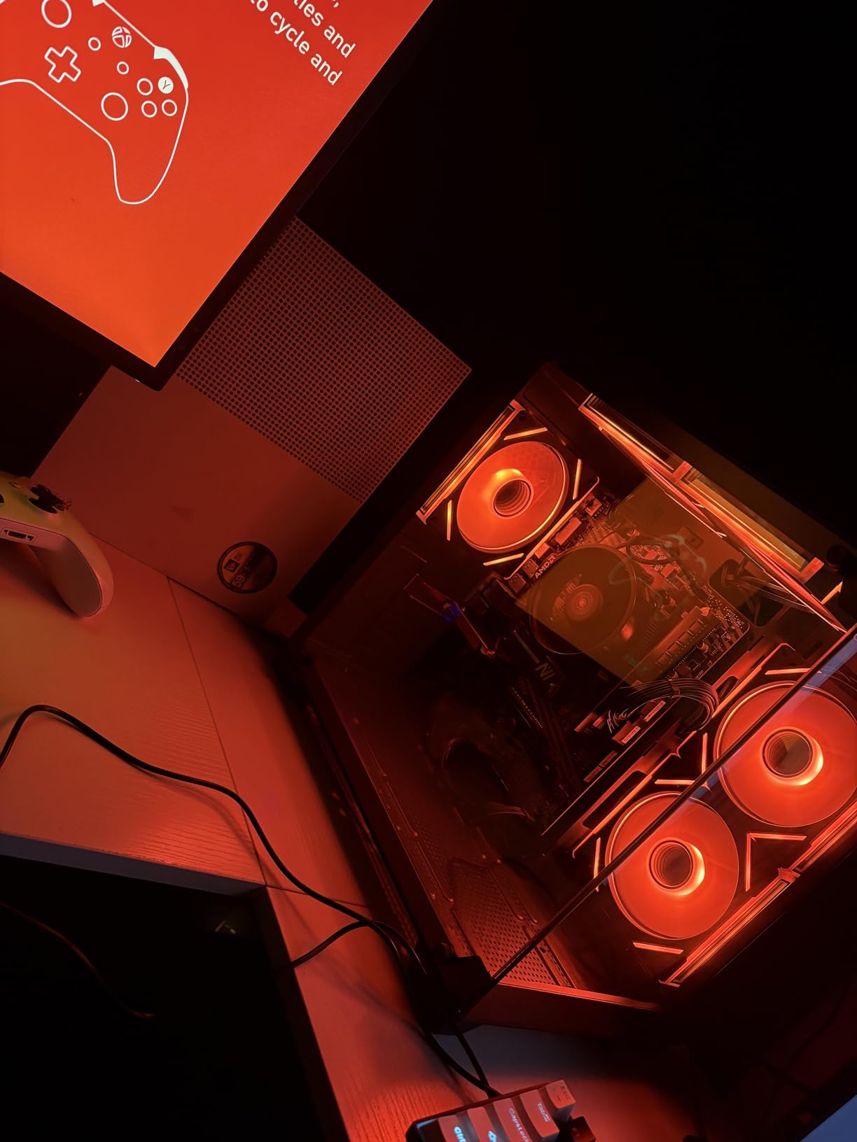 Gaming PC Desktop Computer, Ryzen 7 5700X,RTX 5060,32GB DDR4 RAM and 1TB M.2 NVMe SSD, 240 Liquid Cooler, ARGB Fans,Game Design Office customer photo 1