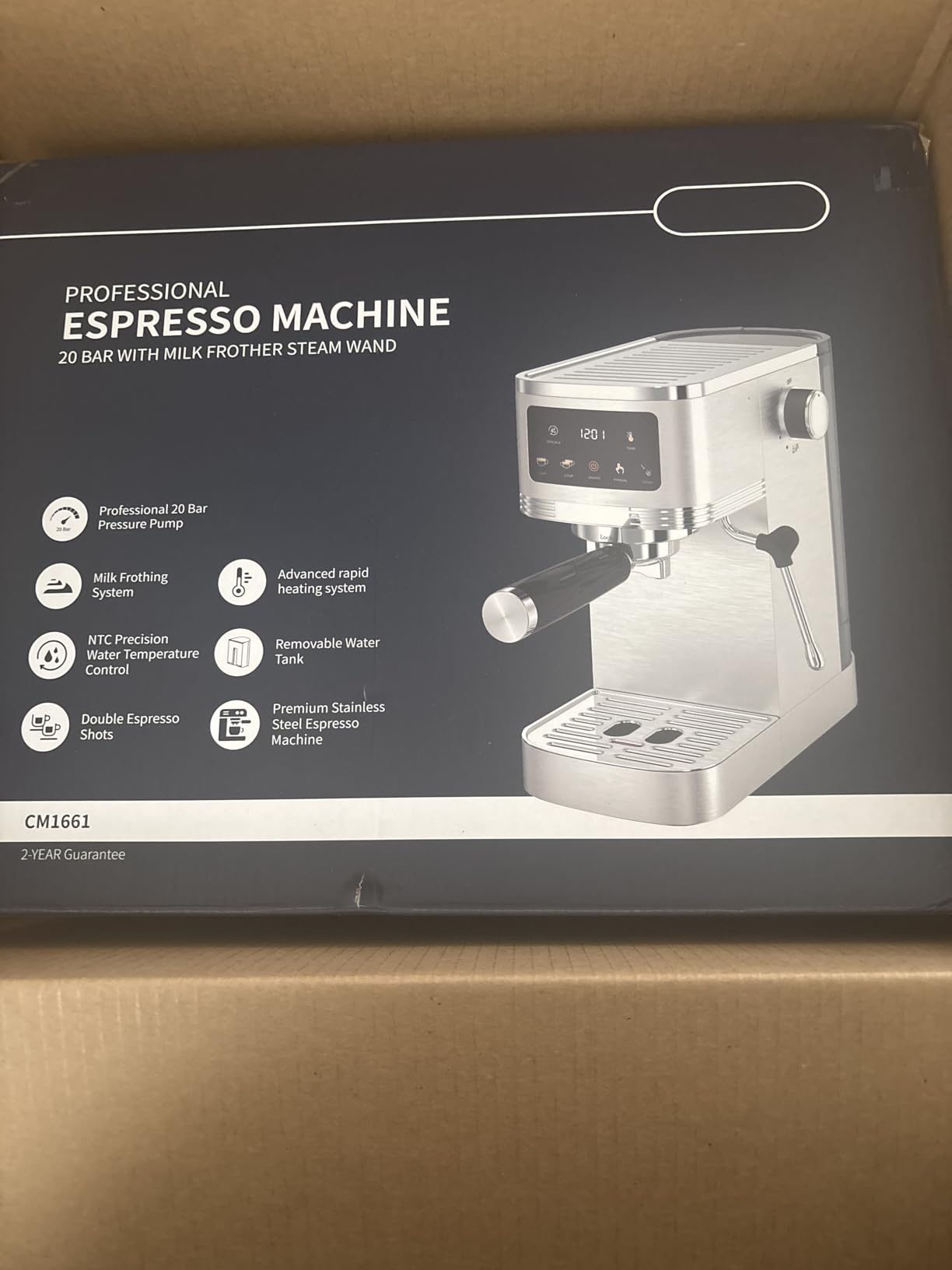 SHARDOR Espresso Machine 20 Bar, Professional Espresso Machine with Milk Frother and Touchscreen, Expresso Coffee Machines with Adjustable Temperature,for Cappuccino, Latte customer photo 1
