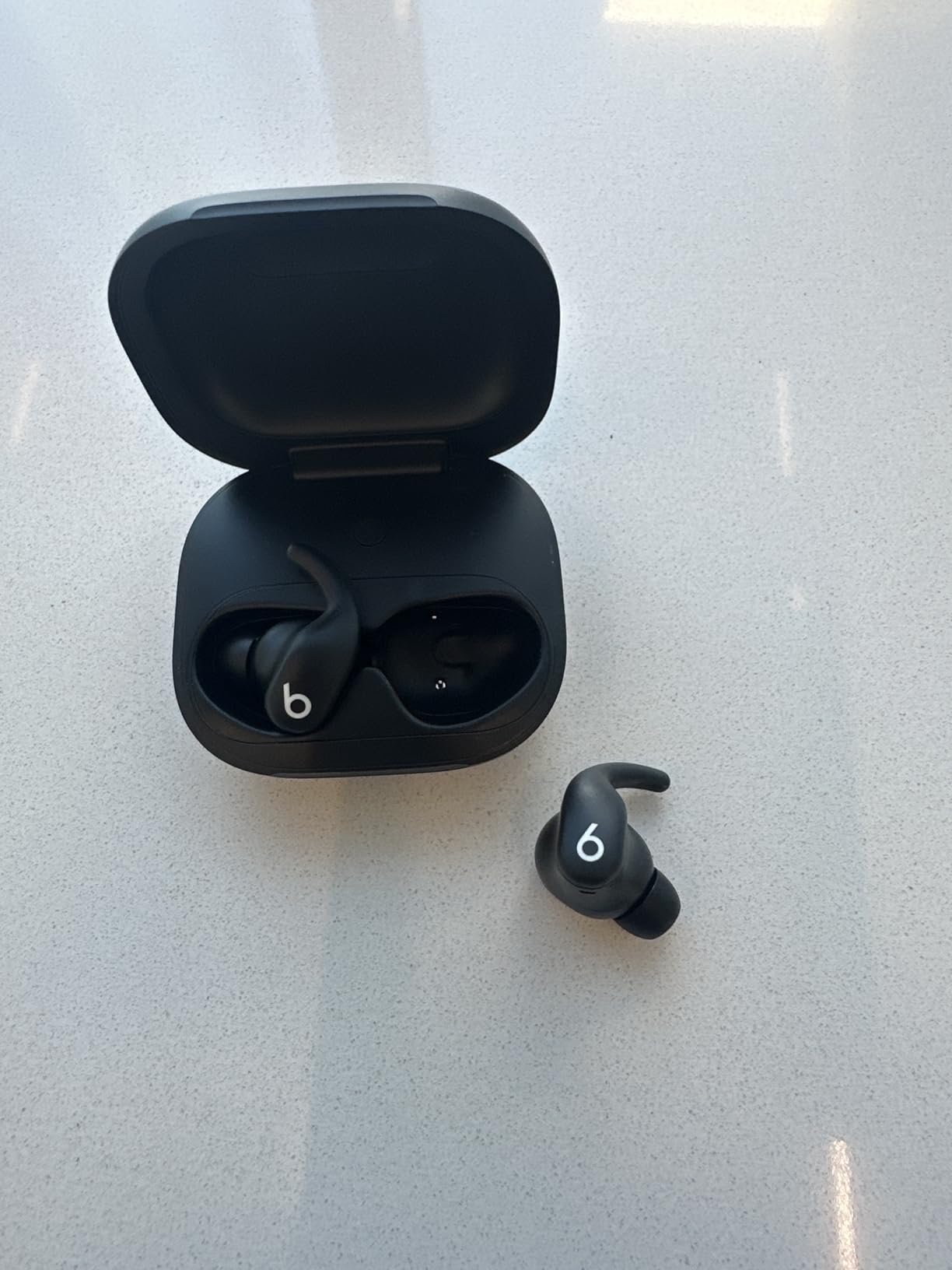 Powerbeats Fit - Wireless Noise Cancelling Workout Earbuds with Secure-Fit Wingtips, Up to 30-Hour Battery Life, Sweat & Water Resistant, Apple & Android Compatible - Jet Black customer photo 1