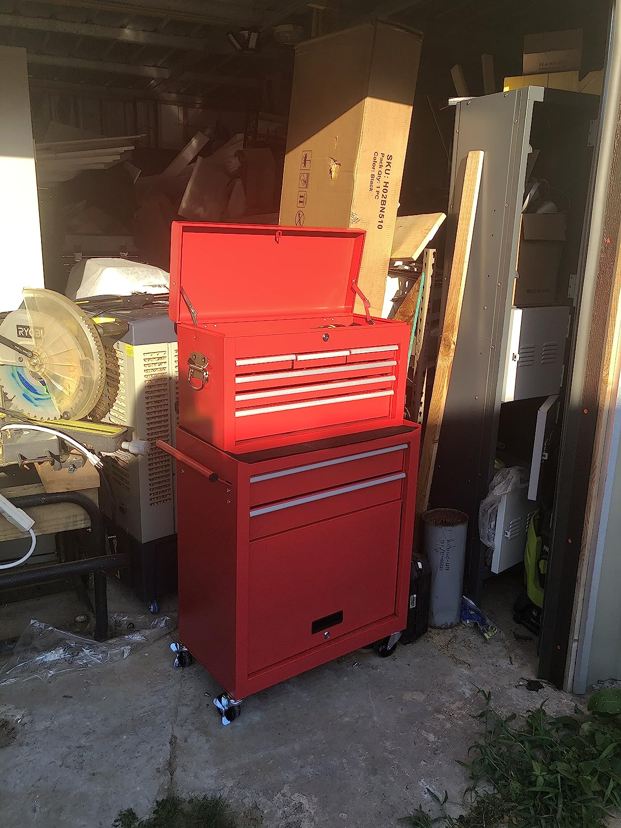 INTERGREAT Rolling Tool Chest with Wheels and 5 Drawers, Detachable Tool Cabinet with Lock for Garage, Locking Mechanic Tool Cart with Black Liner for Warehouse, Workshop, High Capacity customer photo 2