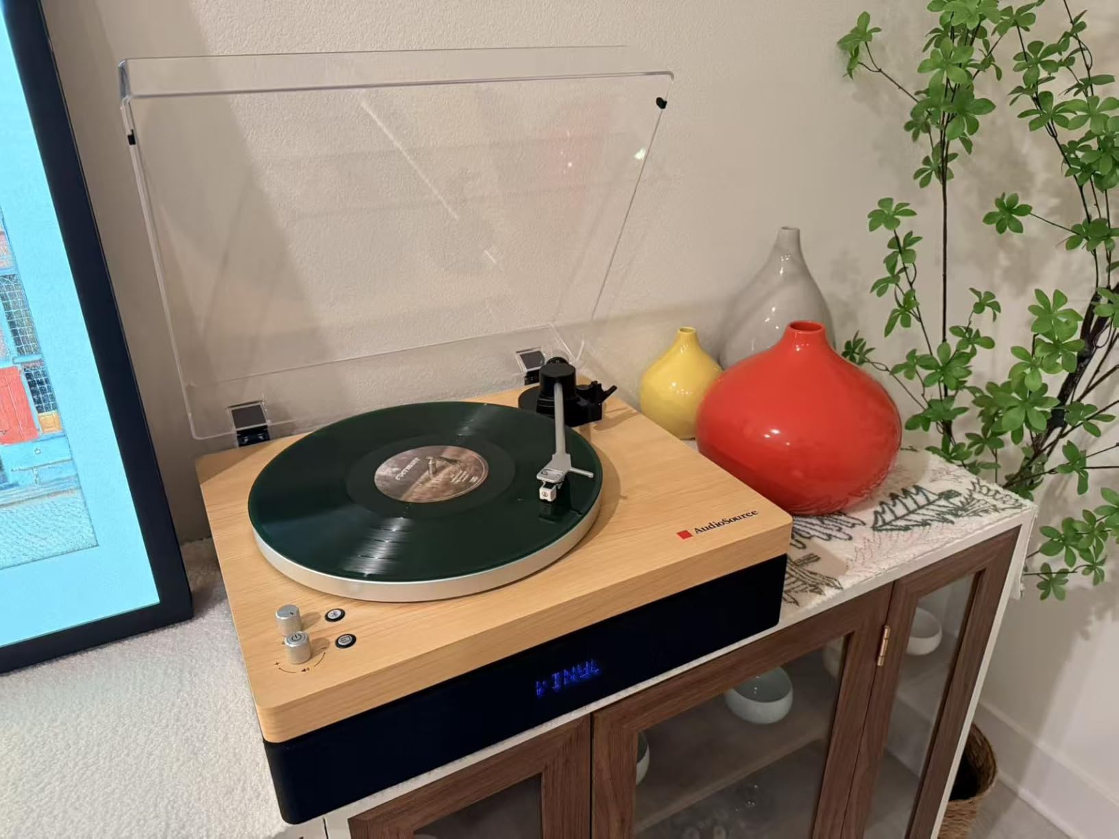 AudioSource Vinyl Record Player, All-in-one Turntable with 2.1 Channel Built-in Speaker, Bluetooth 5.4, 120W, Built-in Subwoofer, High Fidelity 2-Speed Belt Drive, Patented Isolation System, AT33 customer photo 1